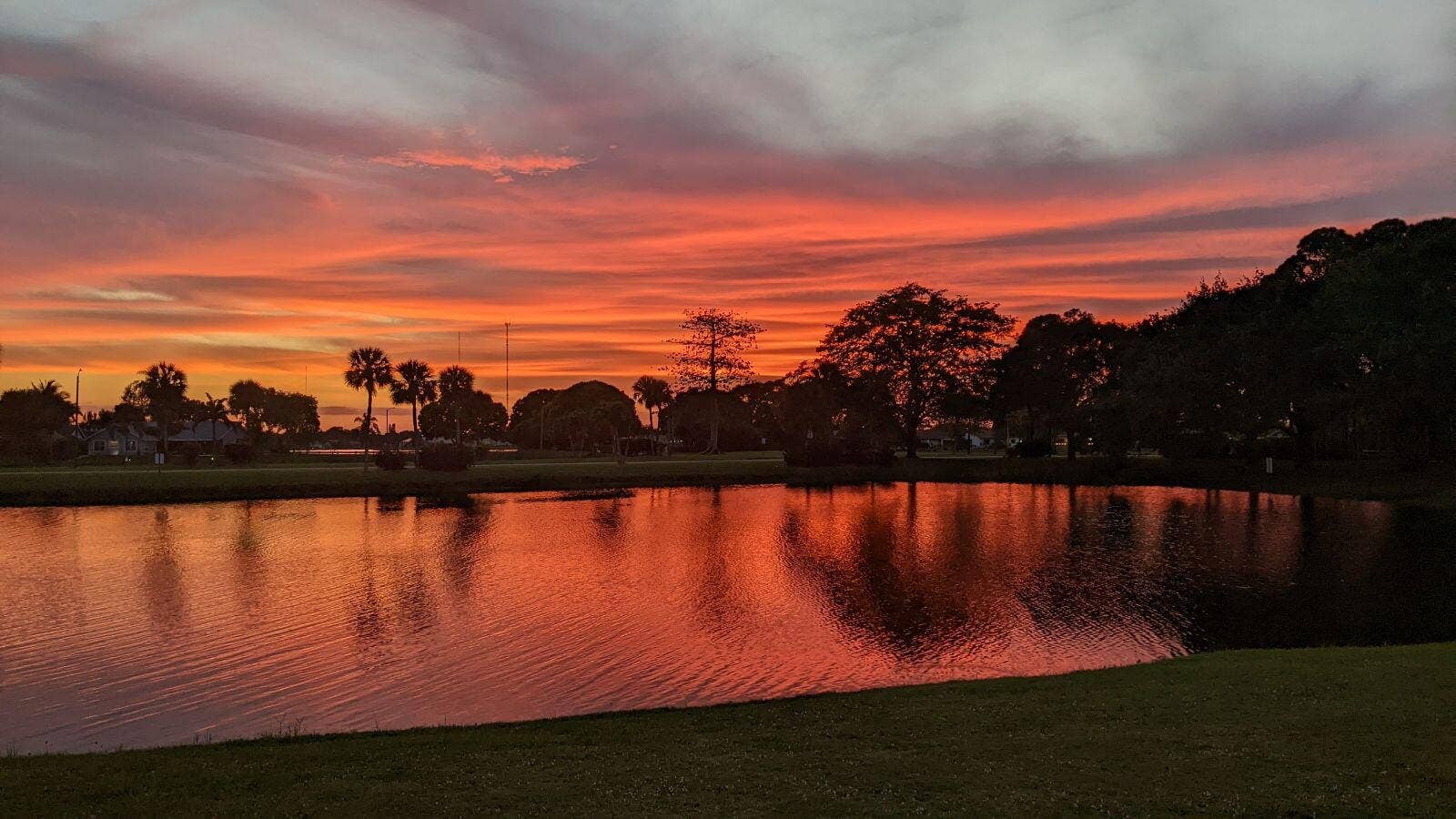 Sunset view from backyard