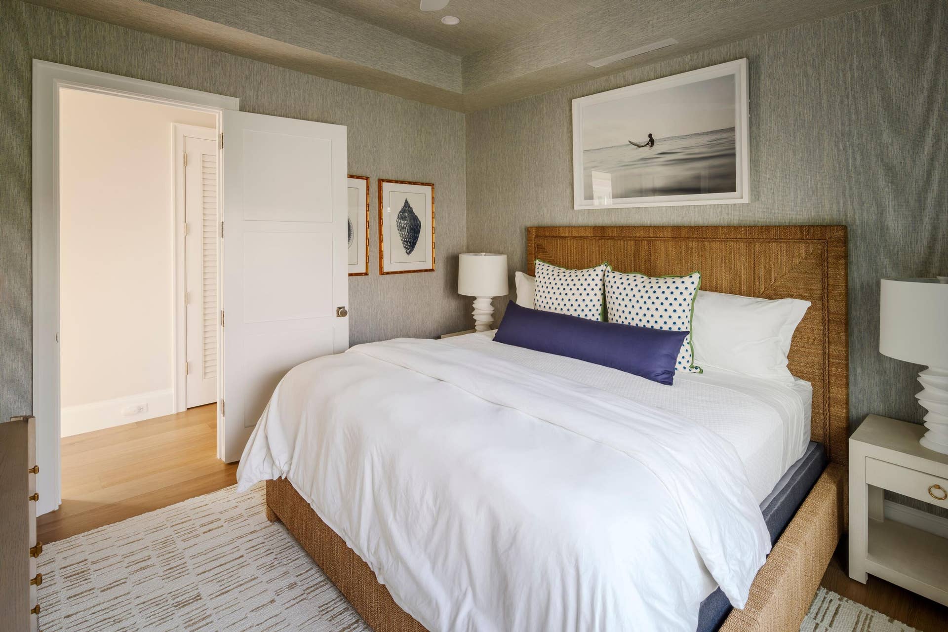 309 Greymon Drive, West Palm Beach, FL 33405 28 - Bedroom with rattan headboard, whit