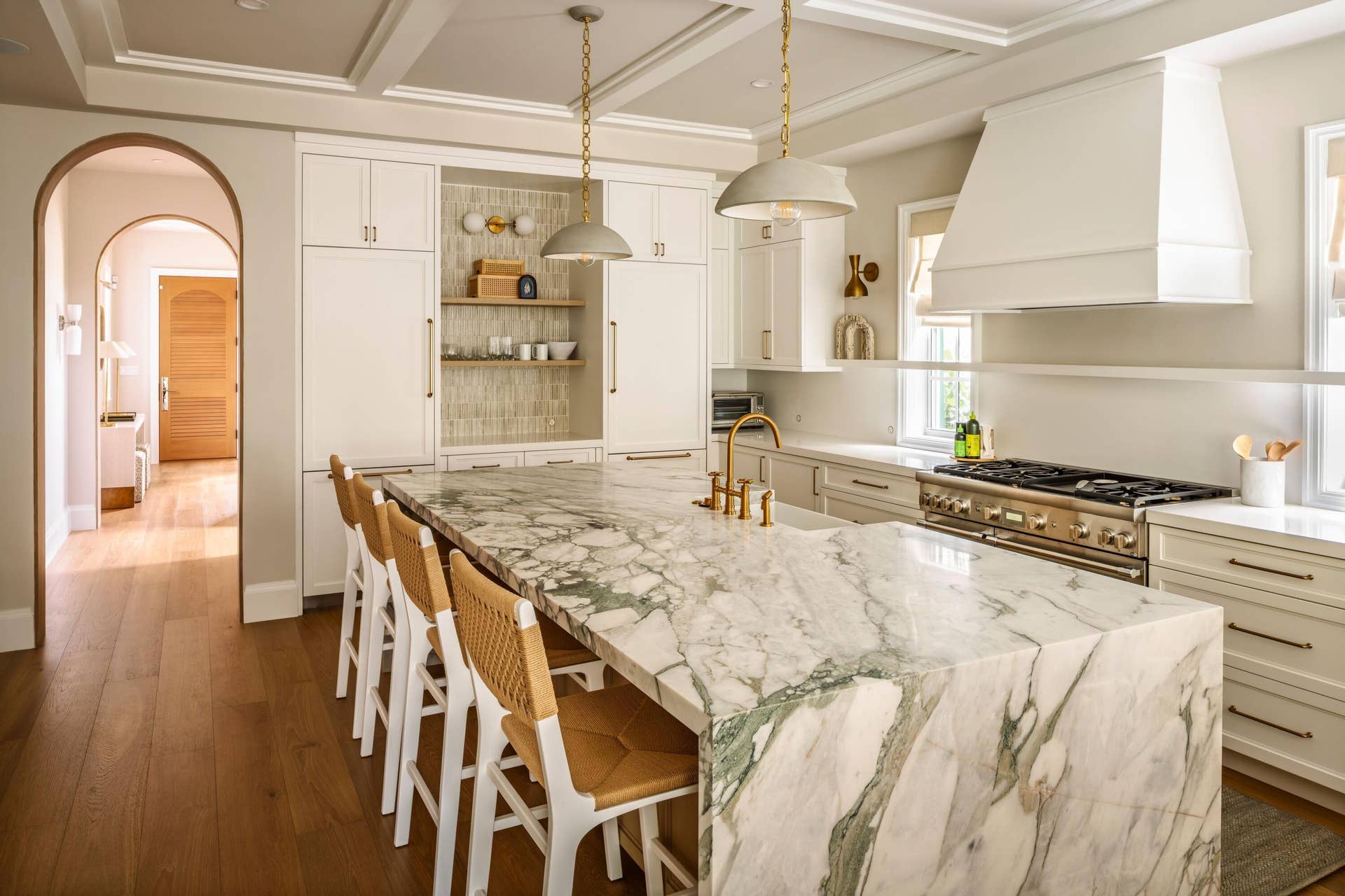 309 Greymon Drive, West Palm Beach, FL 33405 16 - Kitchen island with white marble co