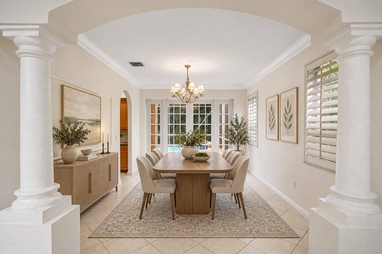 6395 Stonehurst Circle, Lake Worth, FL 33467 Elegant Neutral Dining Room Retreat