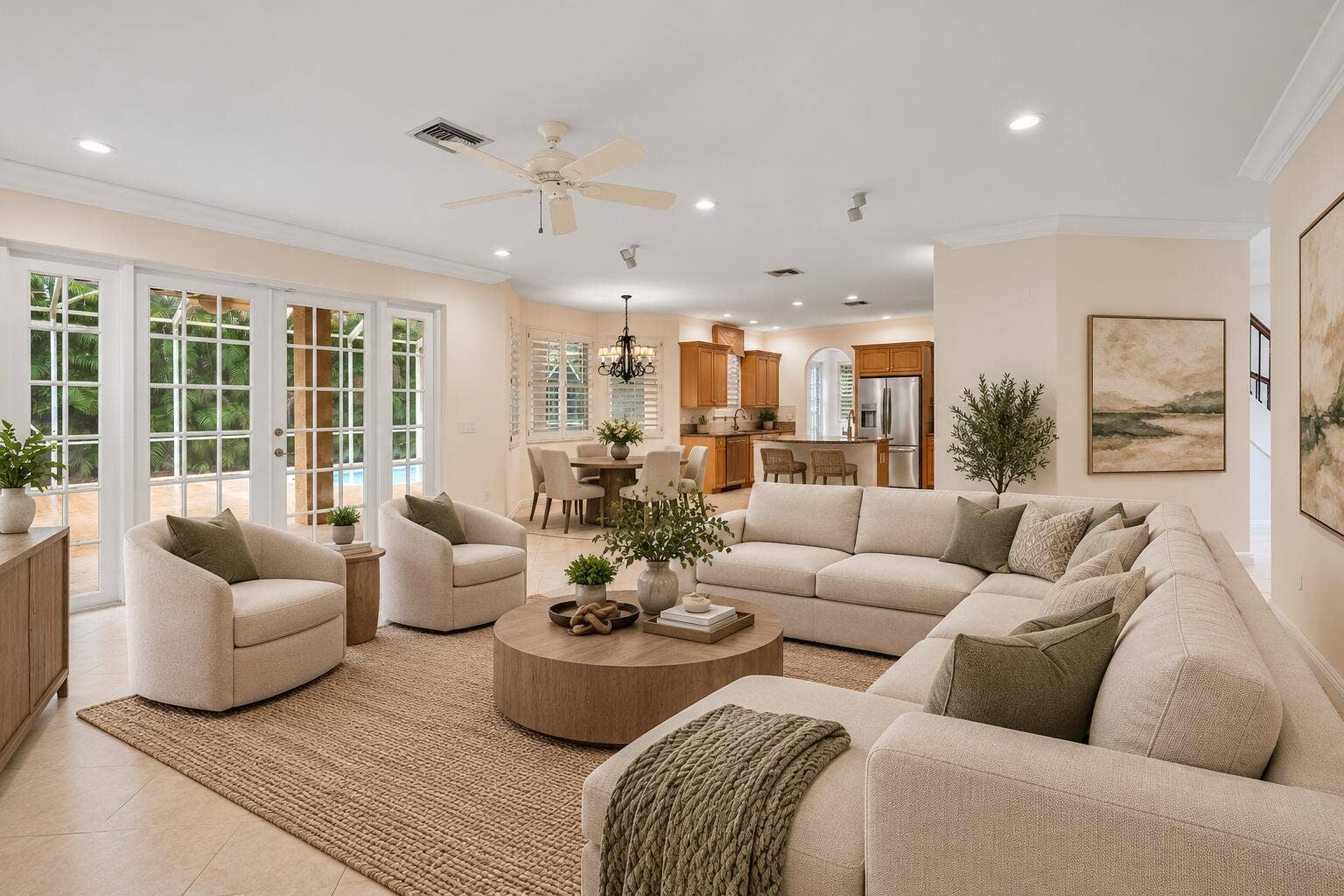 6395 Stonehurst Circle, Lake Worth, FL 33467 Modern Coastal Living Room Retreat