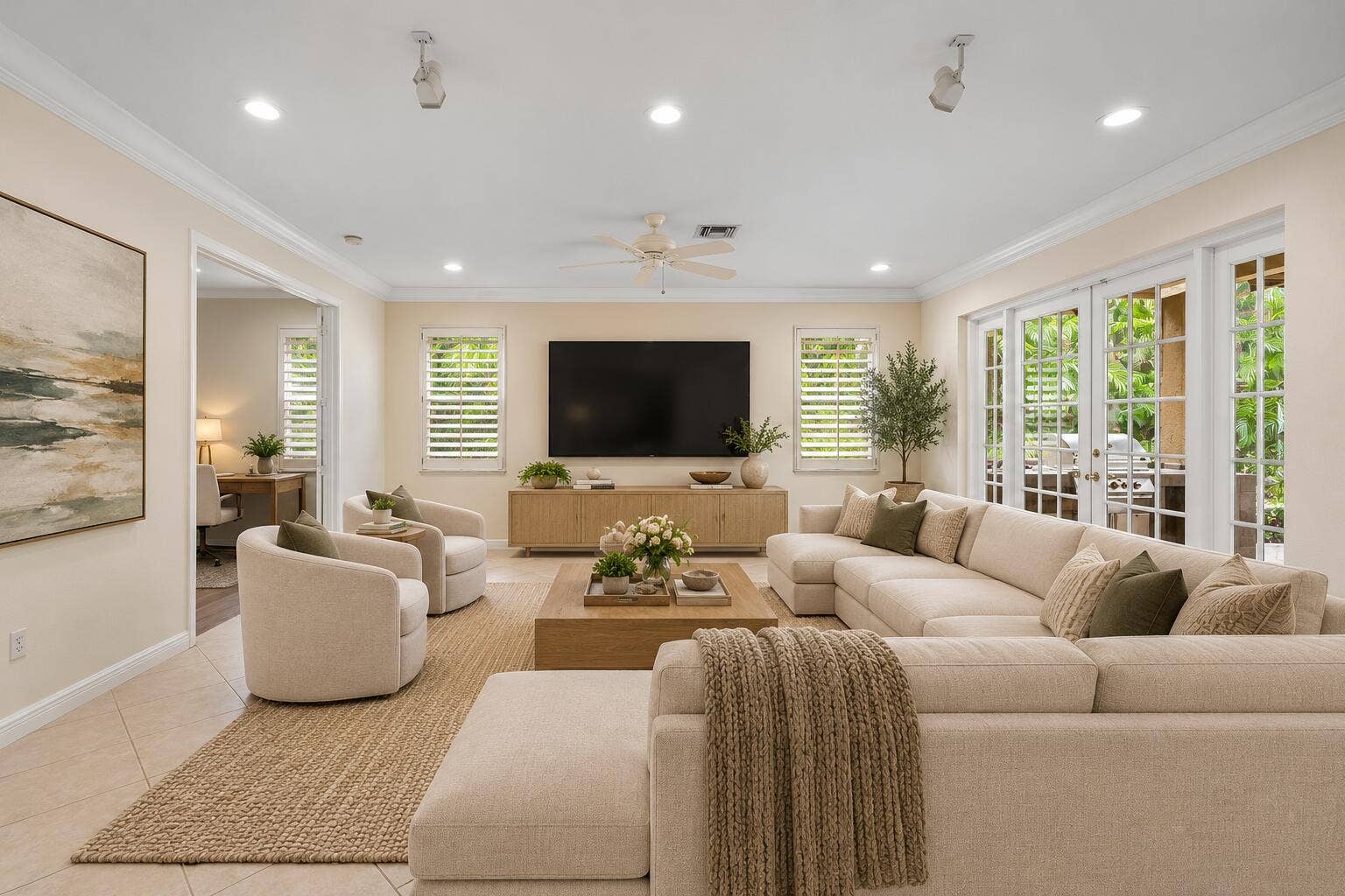 6395 Stonehurst Circle, Lake Worth, FL 33467 Coastal Neutral Living Room Retreat