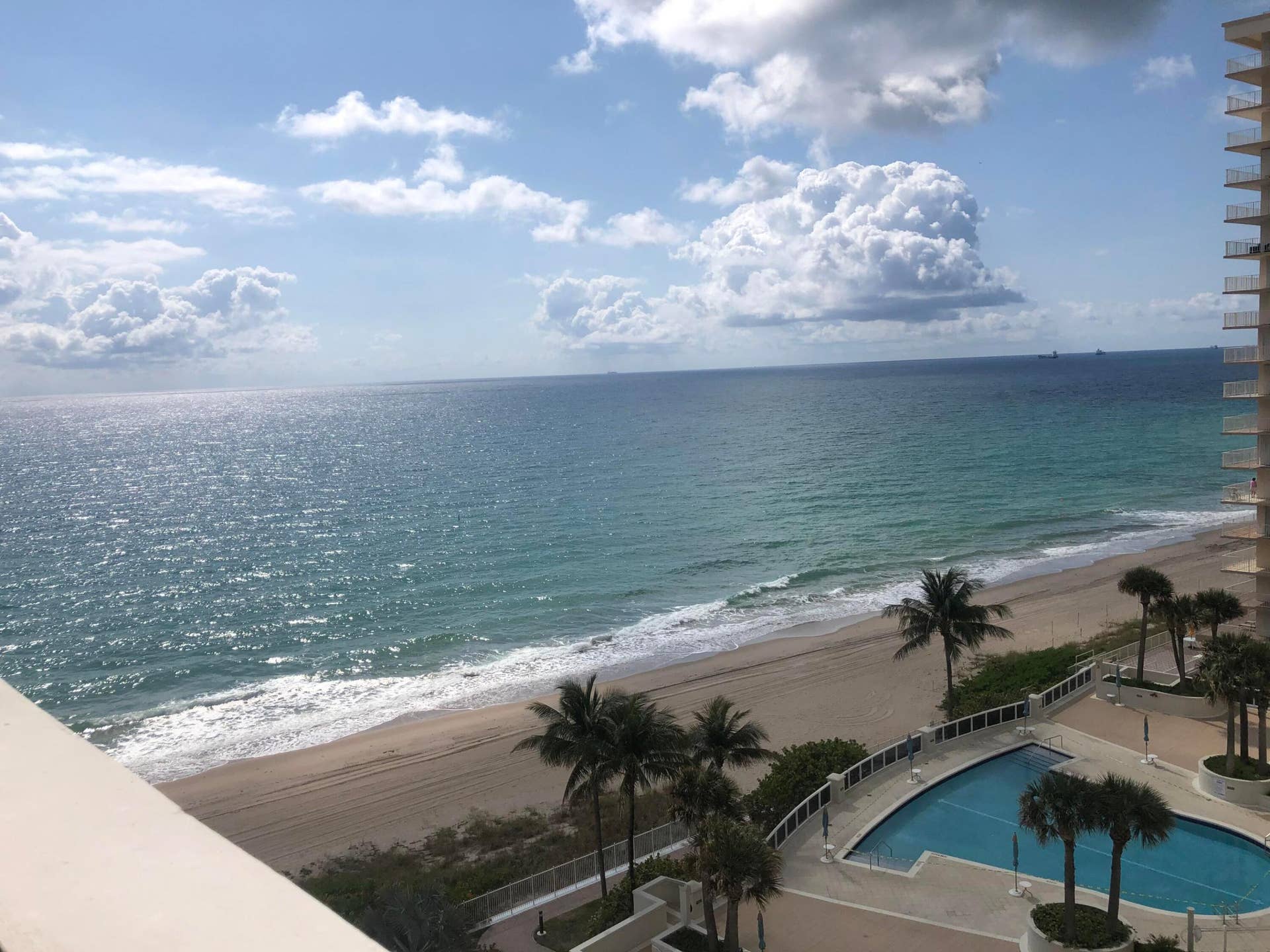4250 Galt Ocean Drive, #10P, Fort Lauderdale, FL 33308 Balcony while seated