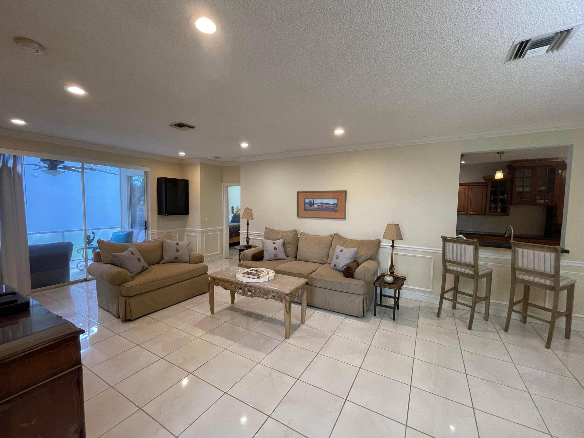7911 Laina Lane, #1, Boynton Beach, FL 33437 Living Room view of Primary Bedroom
