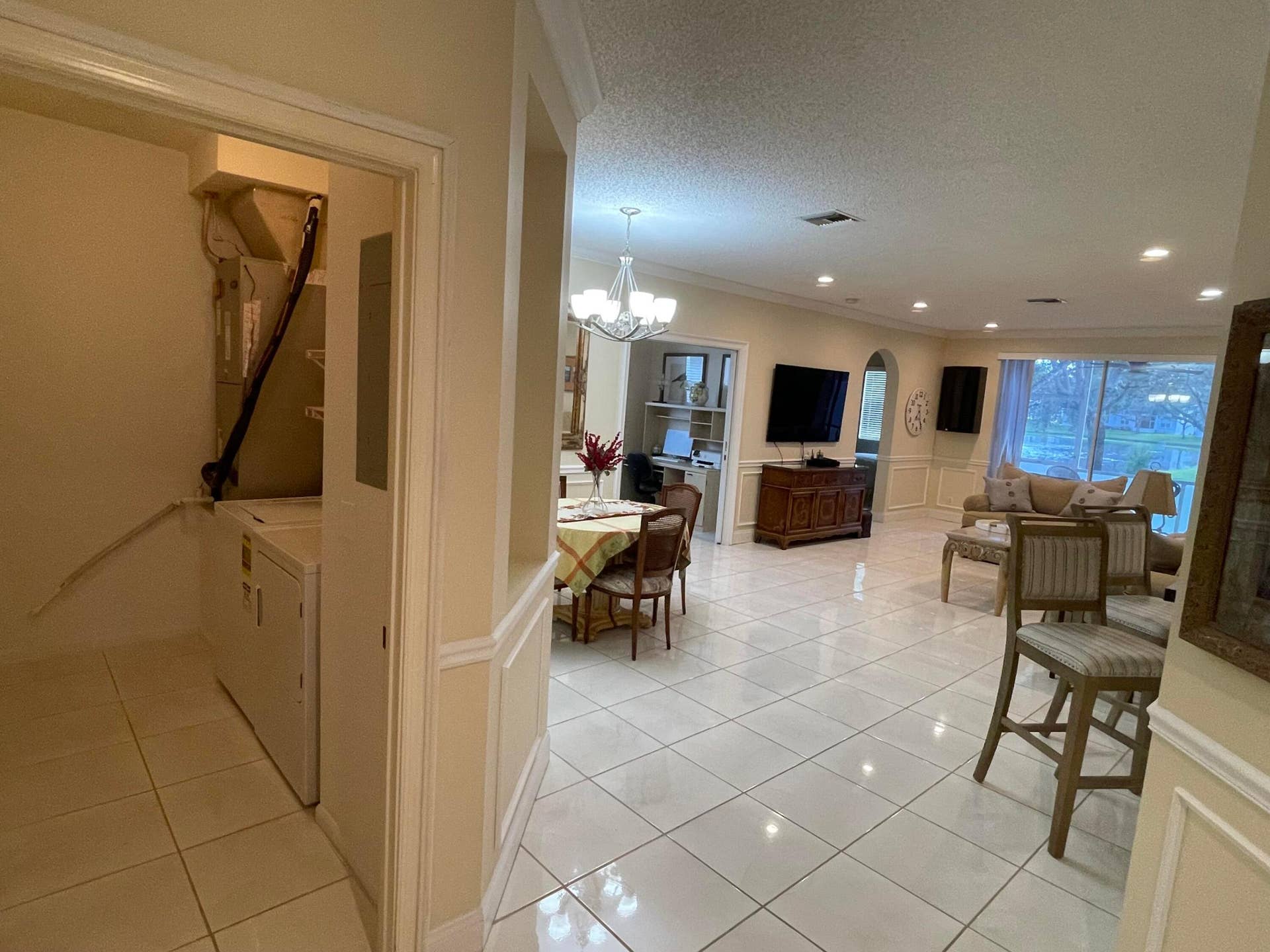 7911 Laina Lane, #1, Boynton Beach, FL 33437 Living Room Dining Room view from Front