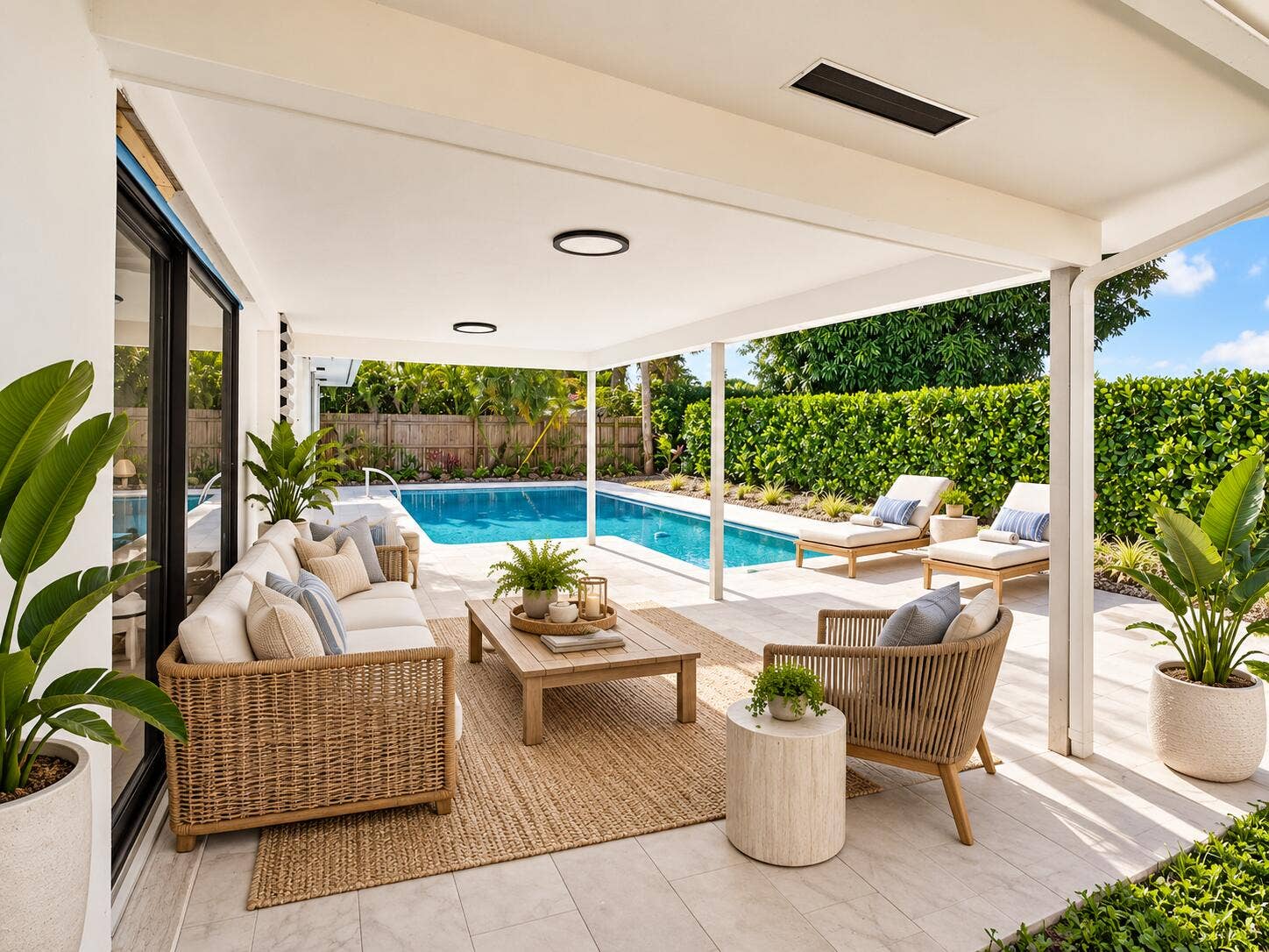 3776 DOGWOOD Avenue, Palm Beach Gardens, FL 33410 Pool Area AI enhanced