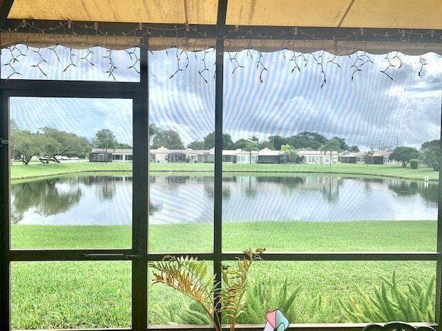 18900 Haywood Terrace, #5, Boca Raton, FL 33496 Back Patio w/Lake View