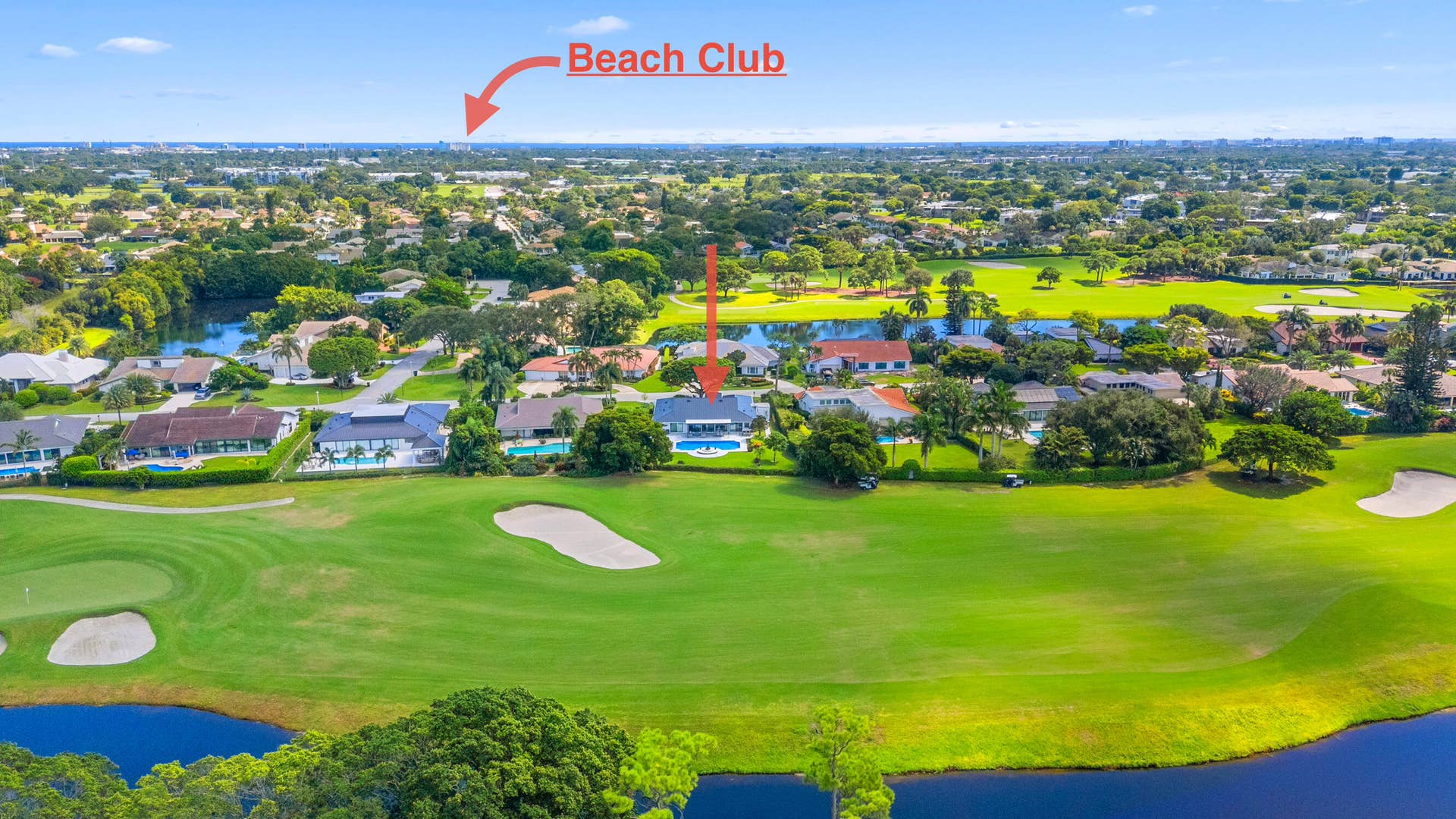 612 PINE LAKE Drive, Delray Beach, FL 33445 Aerial View Beachclub