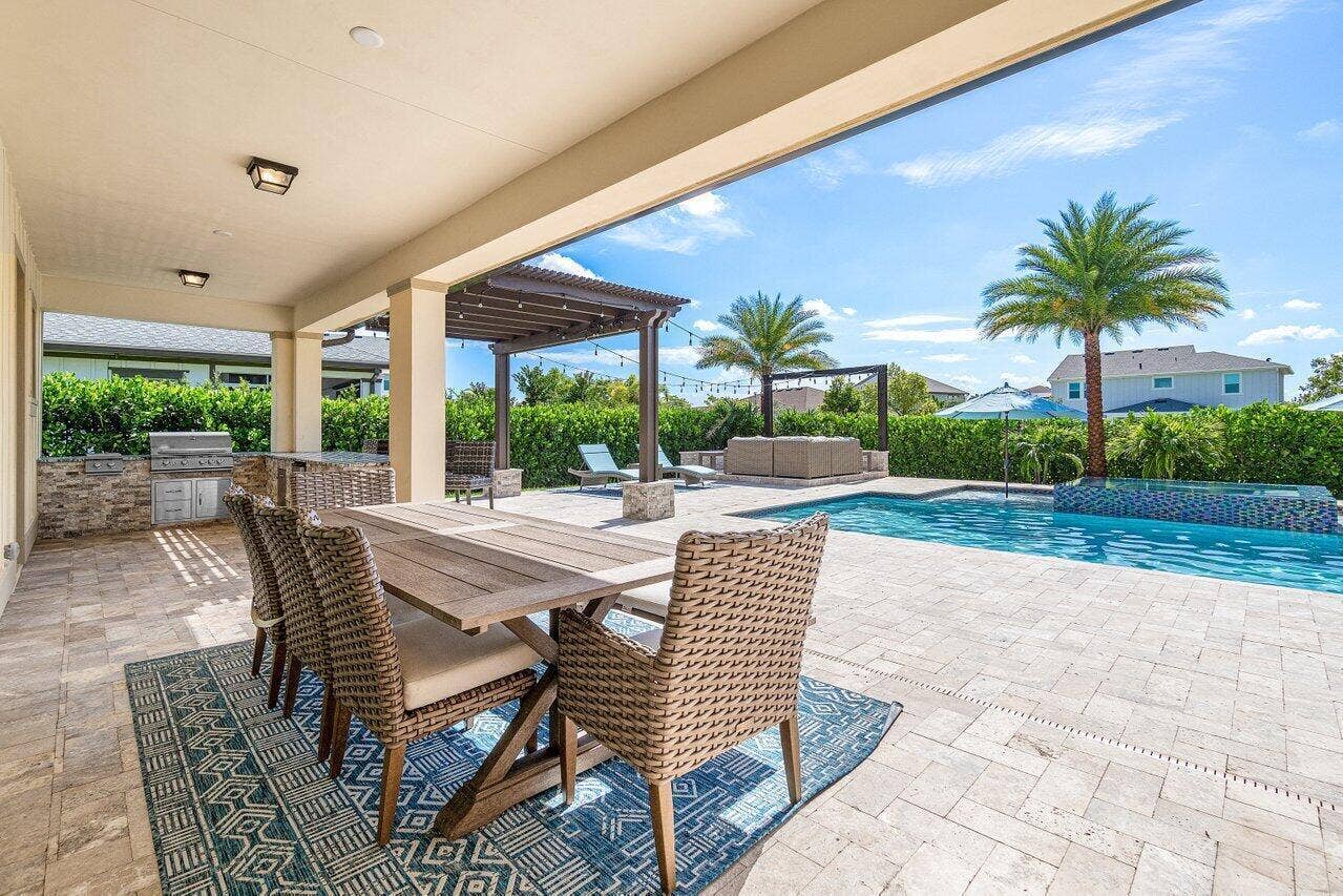 Outdoor BBQ area