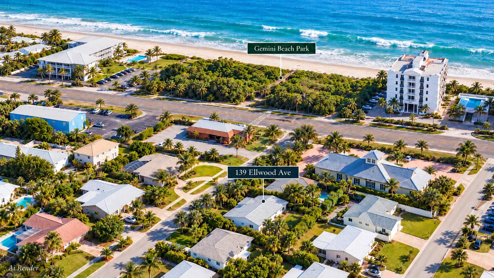139 ELLWOOD Avenue, Satellite Beach, FL 32937 Coastal Neighborhood with Silver Metal R
