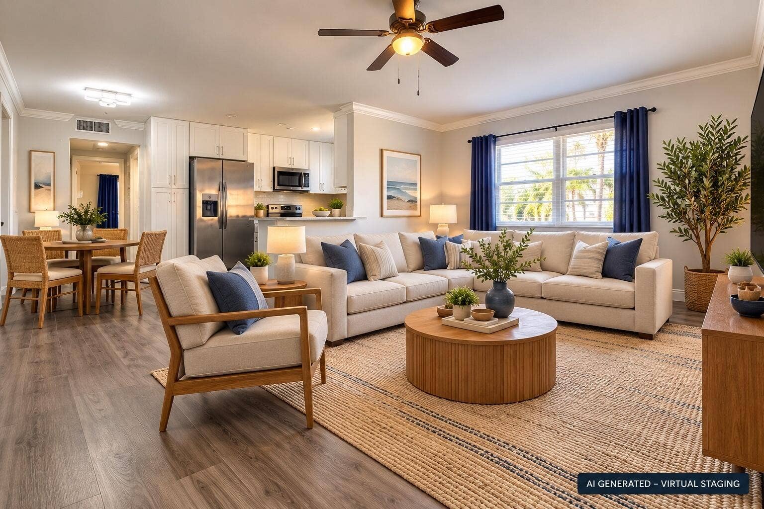 337 Sheffield N, West Palm Beach, FL 33417 Living_Room_View_1_Virtual_Staging