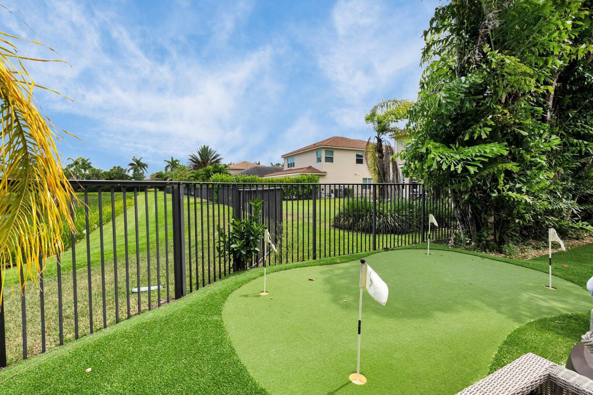 turf putting green back yard