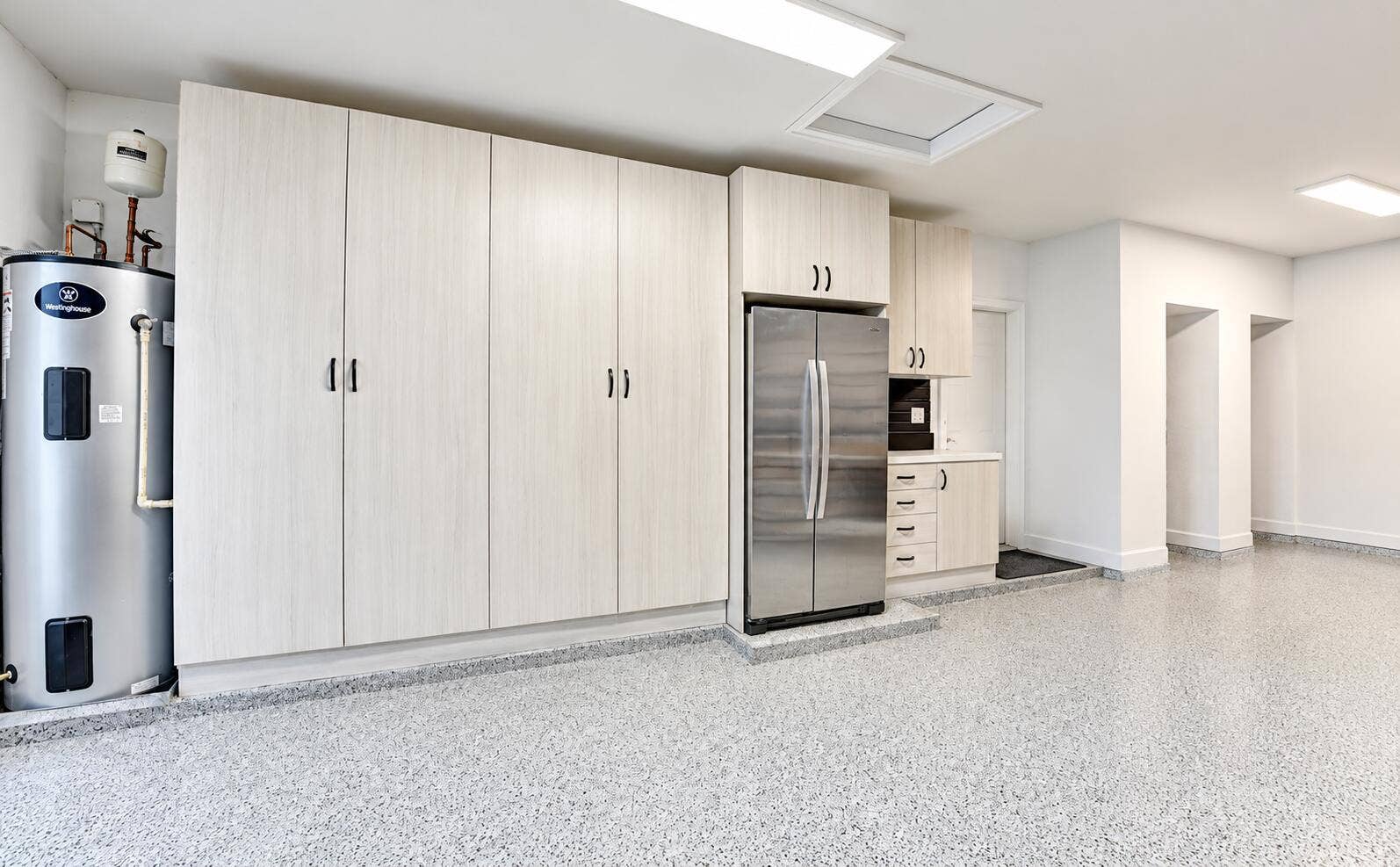 Garage....Super clean and organized with built-ins