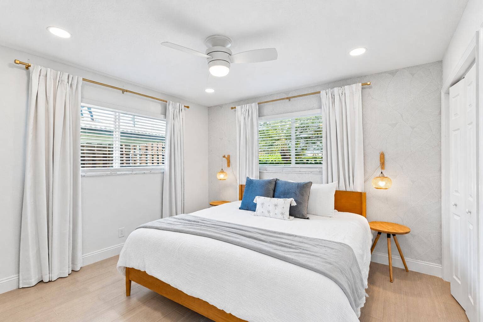 Bright Coastal Scandinavian Bedroom