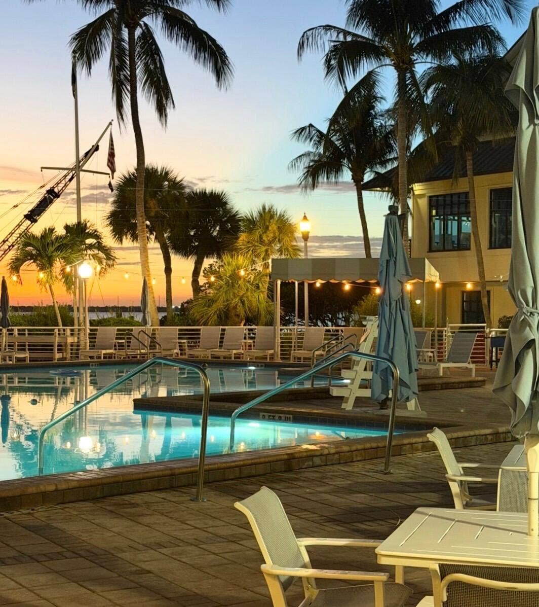 Enjoy glorious Sunsets, dining, social, tennis, pickleball, golf, and pool time at the club!