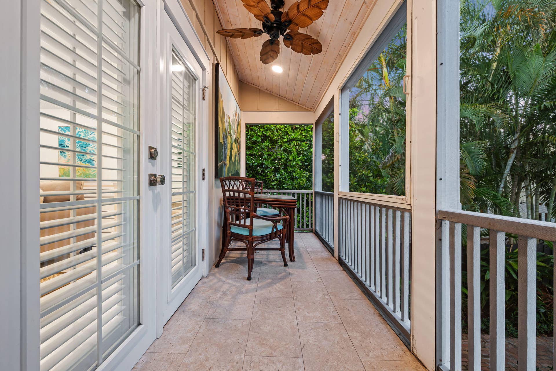 porch overlook pool and courtyard