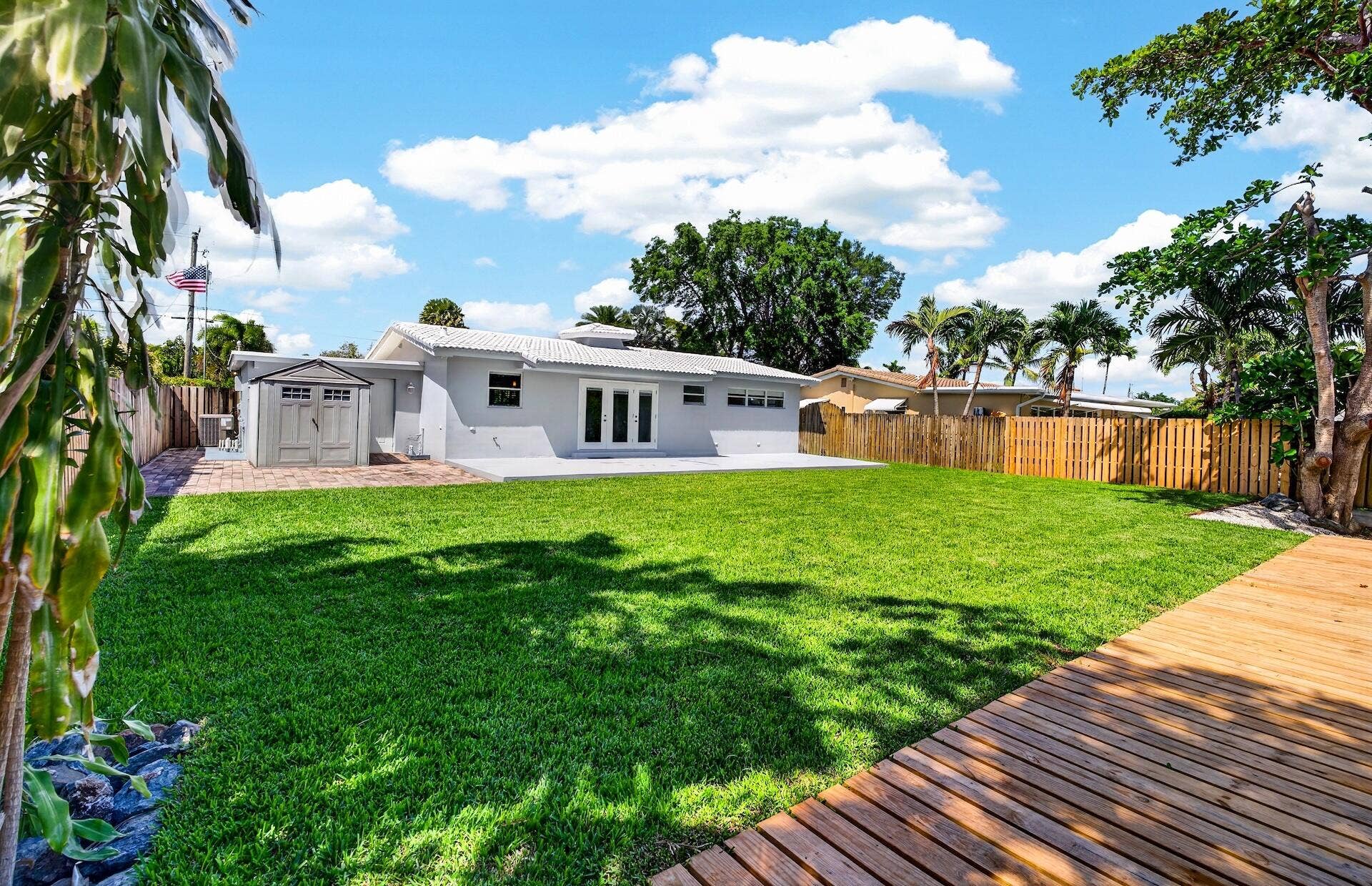 French Doors Leading to Backyard