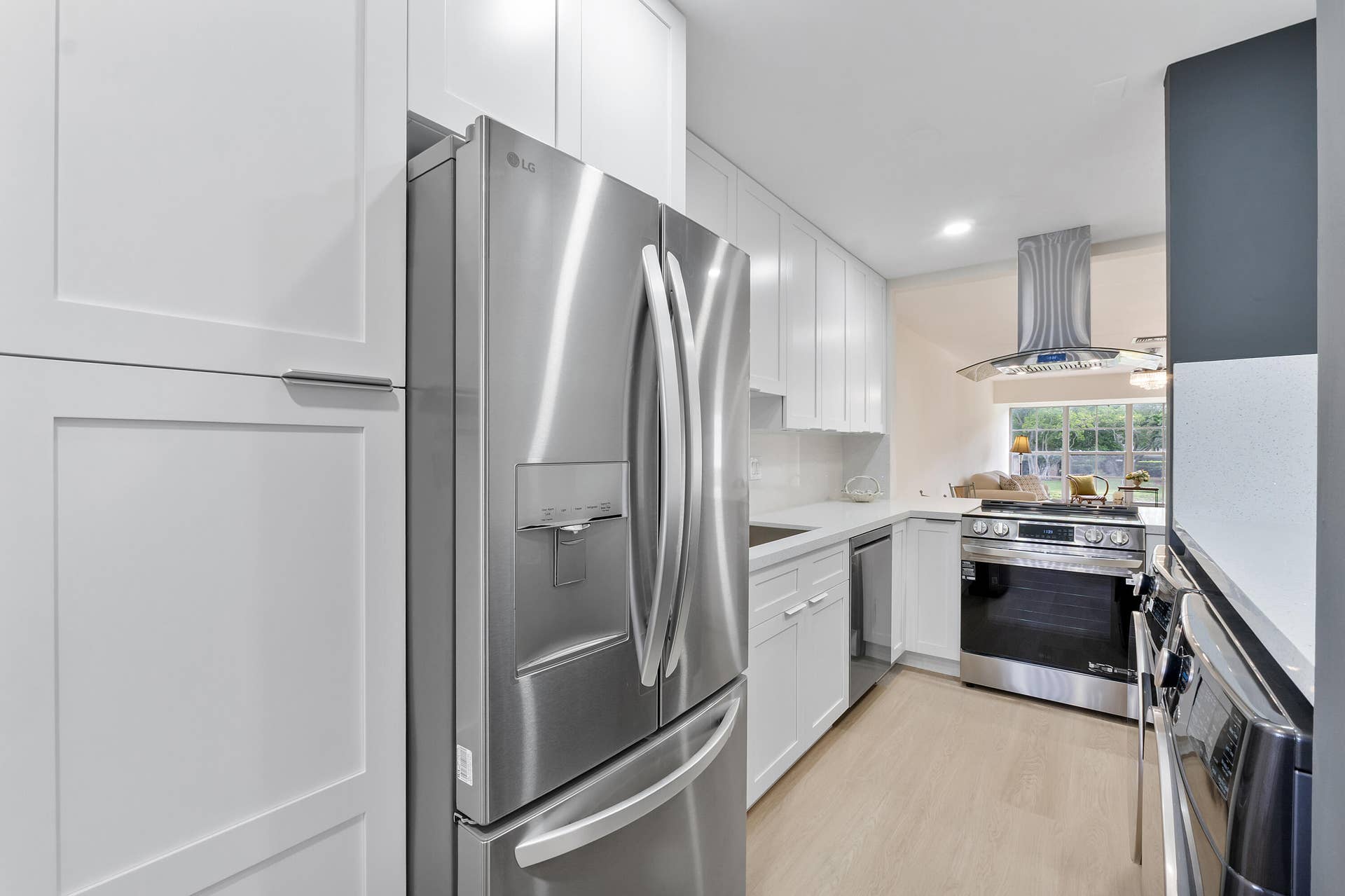White soft close cabinets