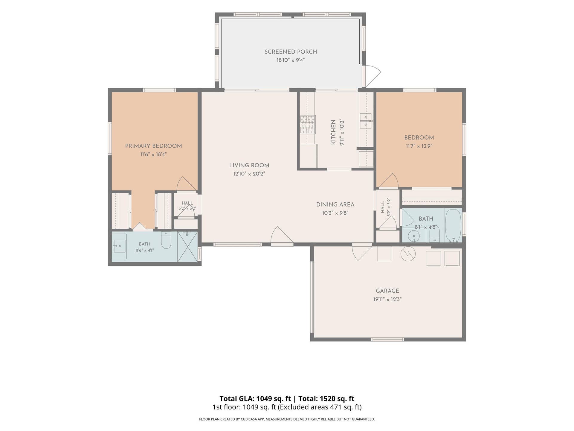 6420 NW 29th Street, Sunrise, FL 33313 47-web-or-mls-2D Floor plan for 6420 Nor