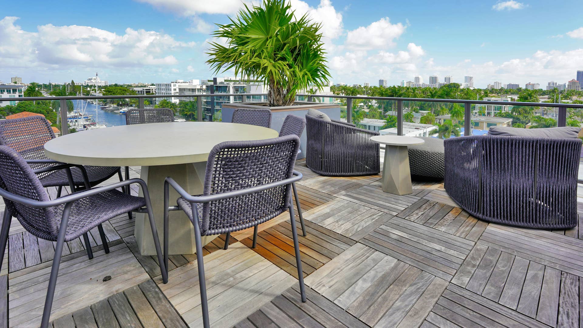 Private rooftop terrace seating