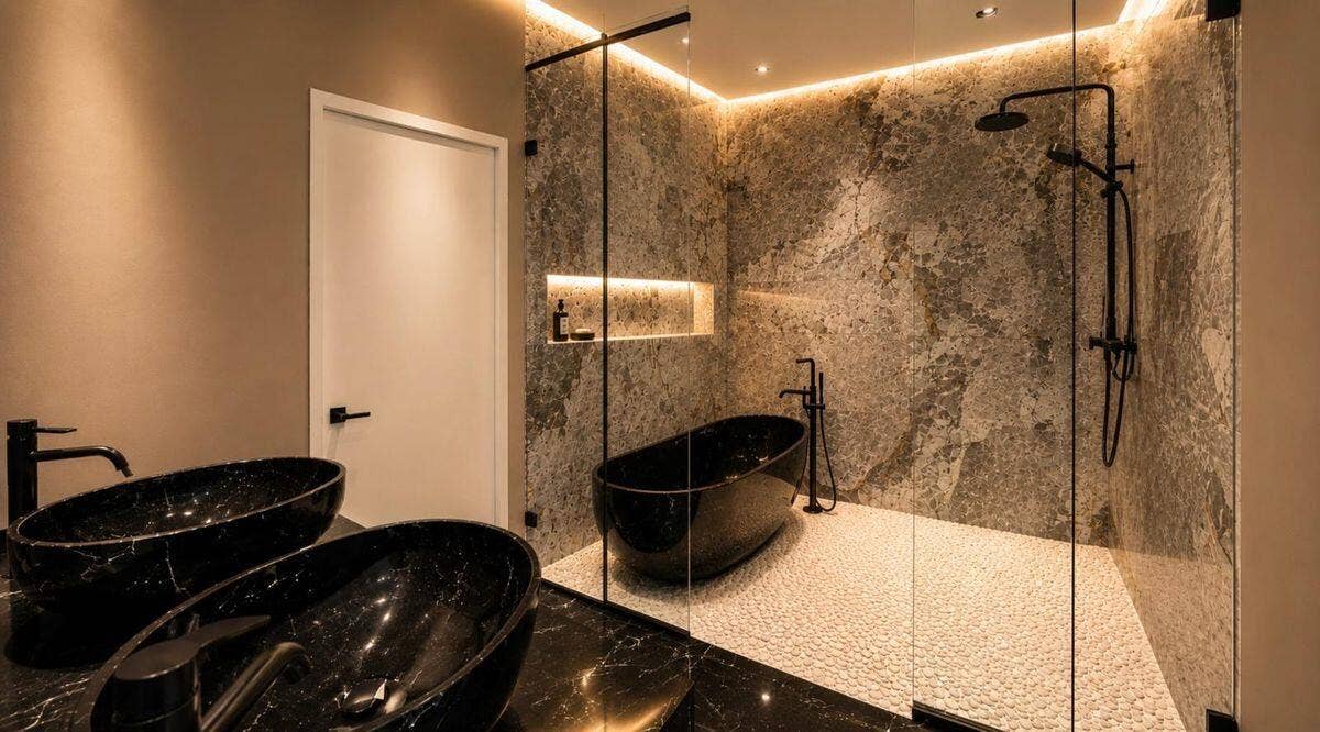 822 NE 26TH Avenue, Fort Lauderdale, FL 33304 Primary Bathroom Gaudi Villas Fort Lauderdale Sunrise intracoastal.