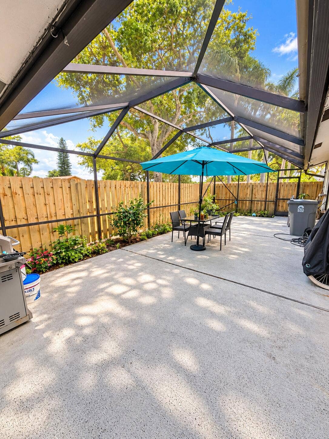 Enclosed patio