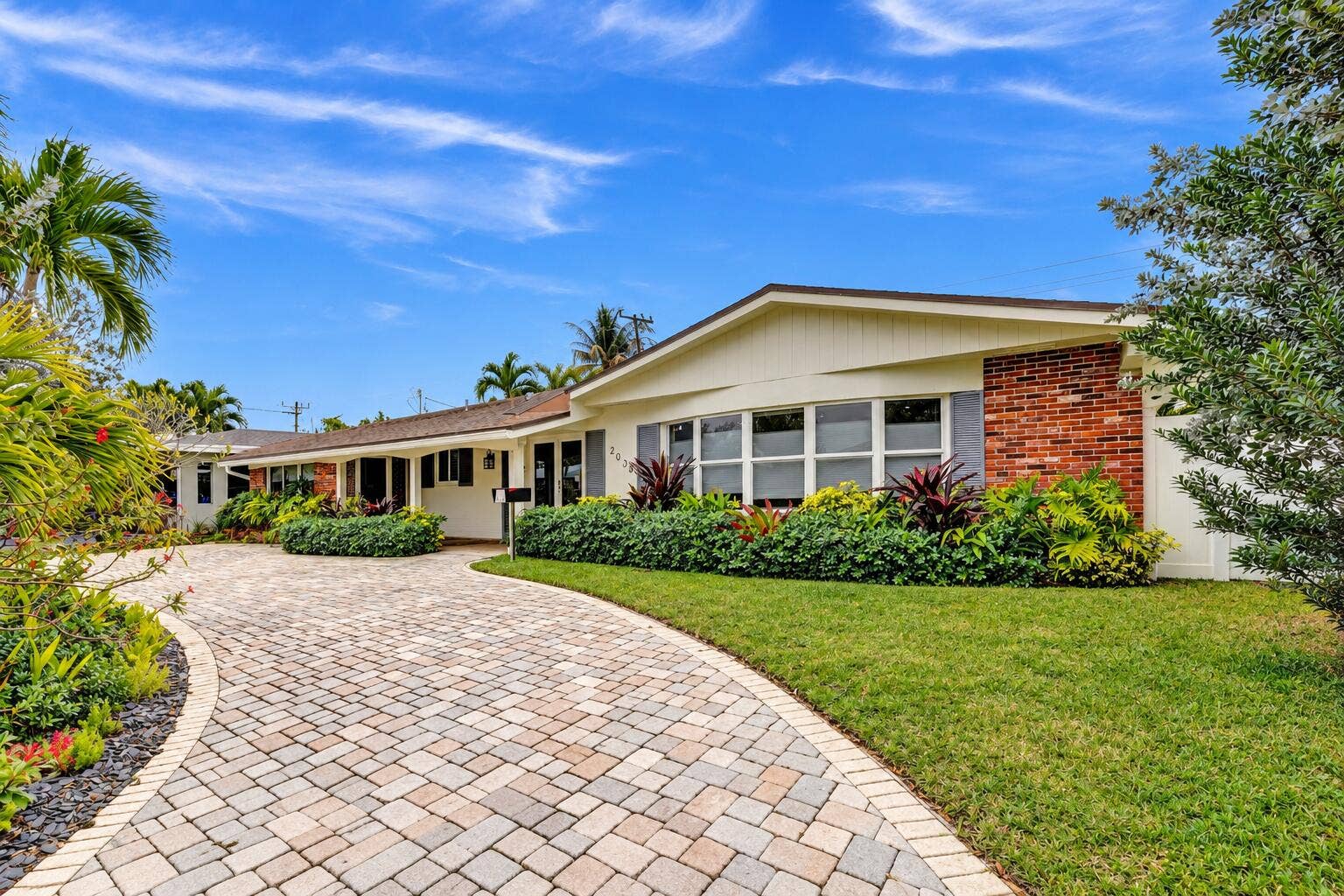 Tropical Mid-Century Ranch Home