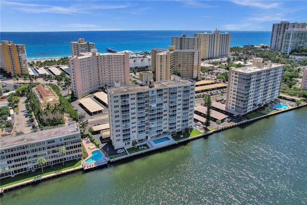 303 N Riverside Drive, #PH4, Pompano Beach, FL 33062 Building View Balcony West