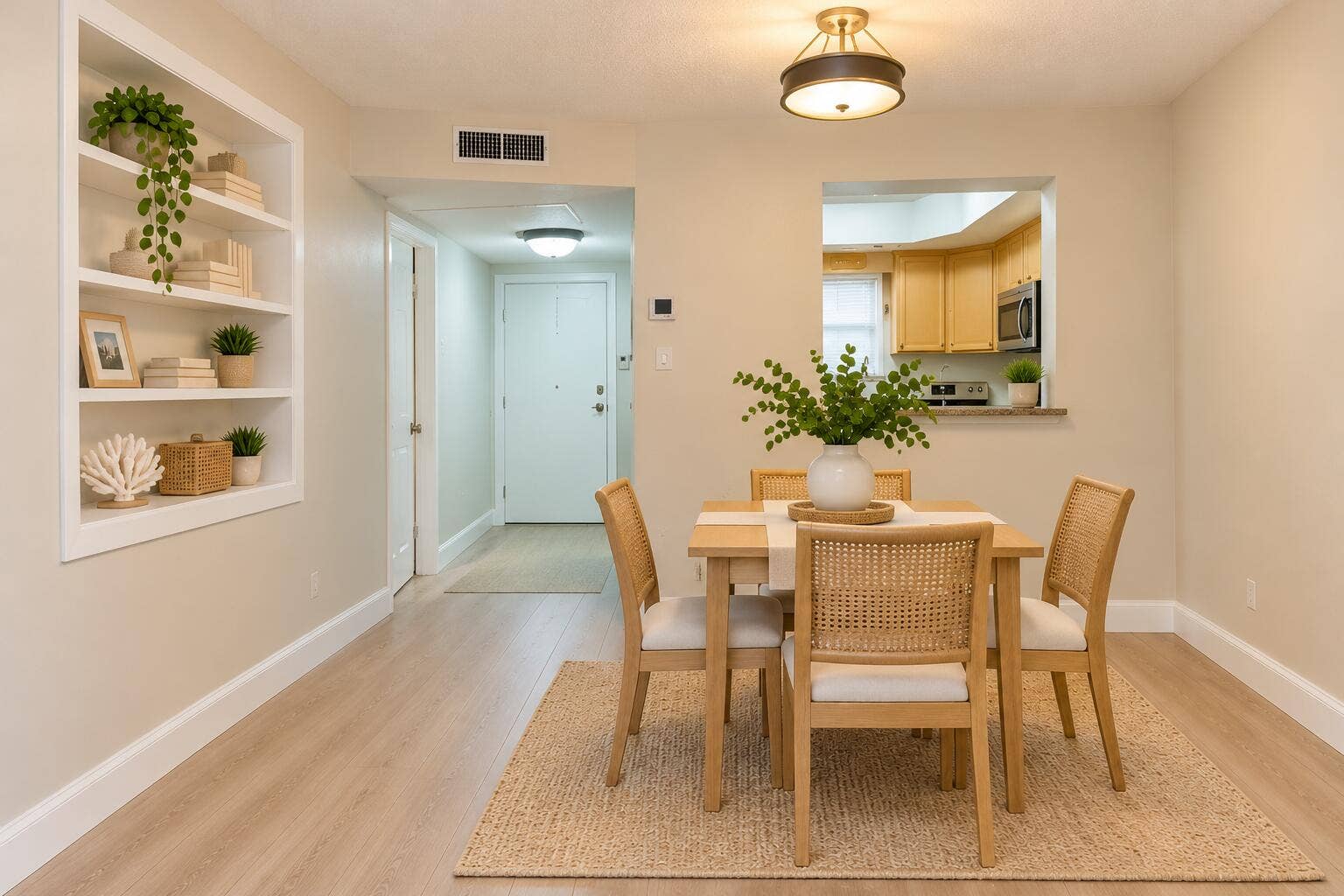Dining Area Built-in: virtually staged