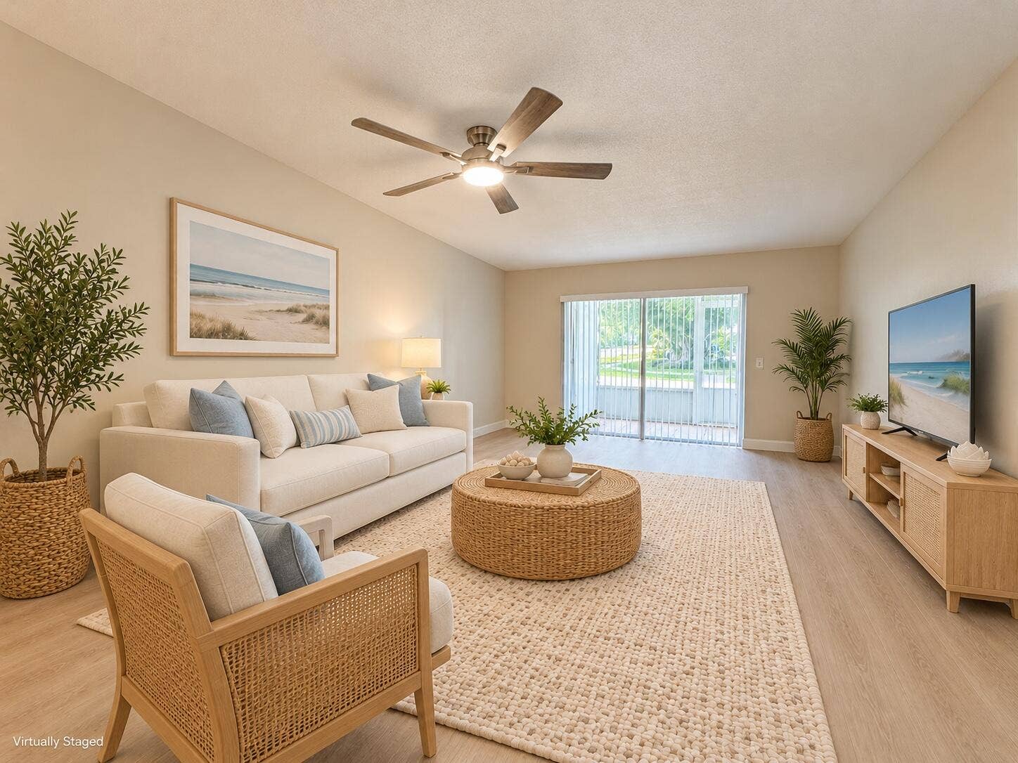 Living Room: virtually staged
