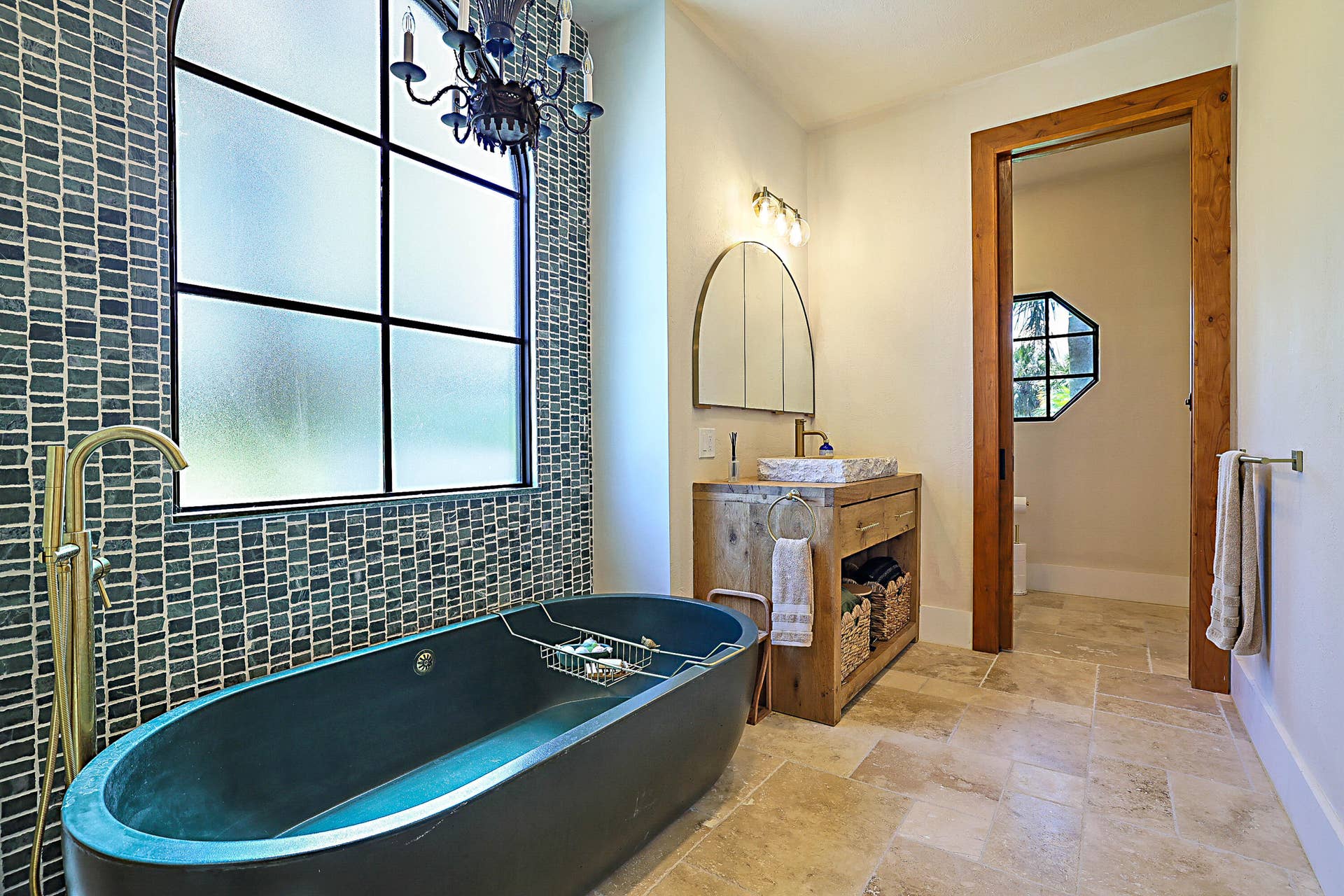 New 72" Concrete Designer Bathtub