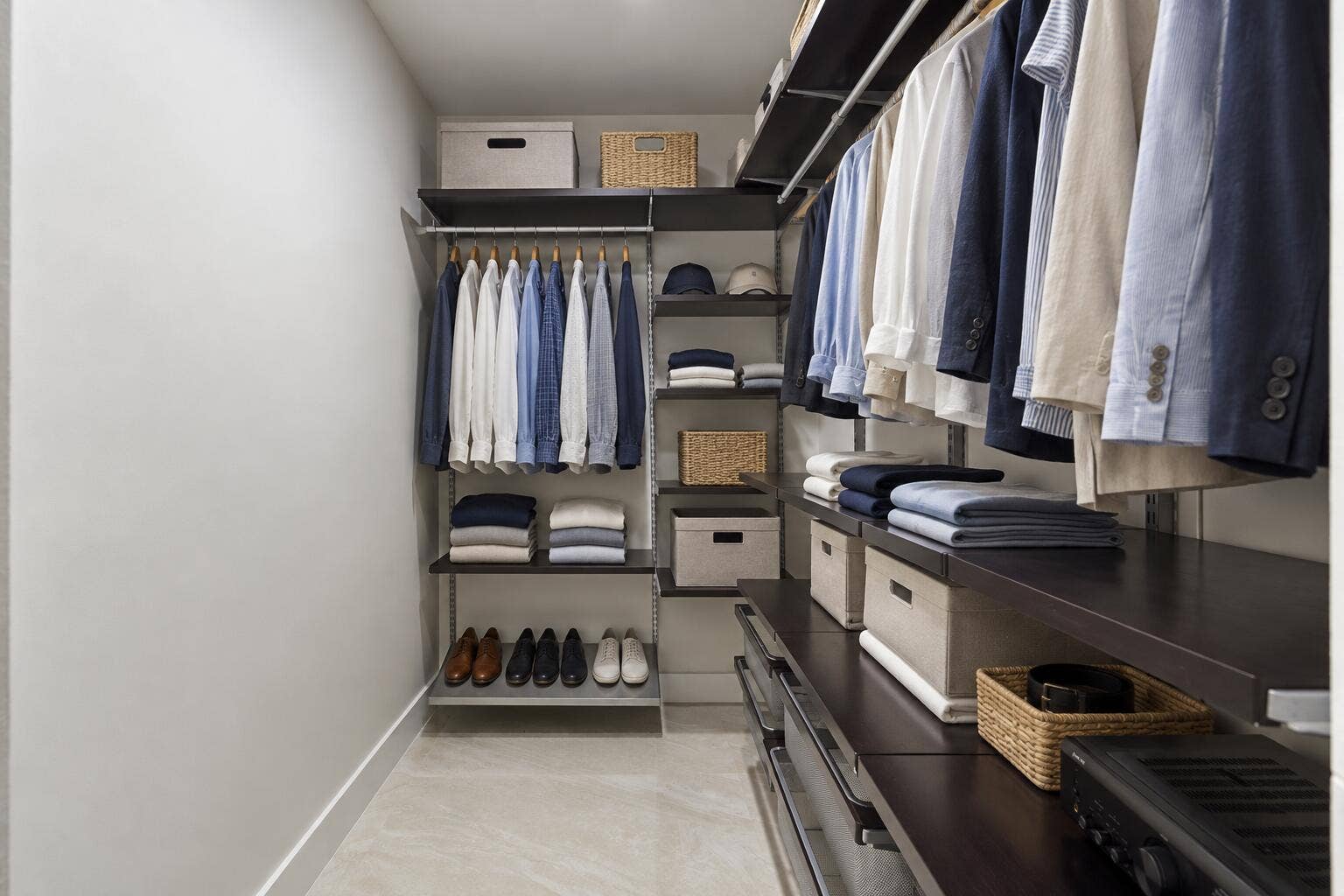 2701 NE 2ND Avenue, Wilton Manors, FL 33334 Modern Charcoal Wood Walk-In Closet