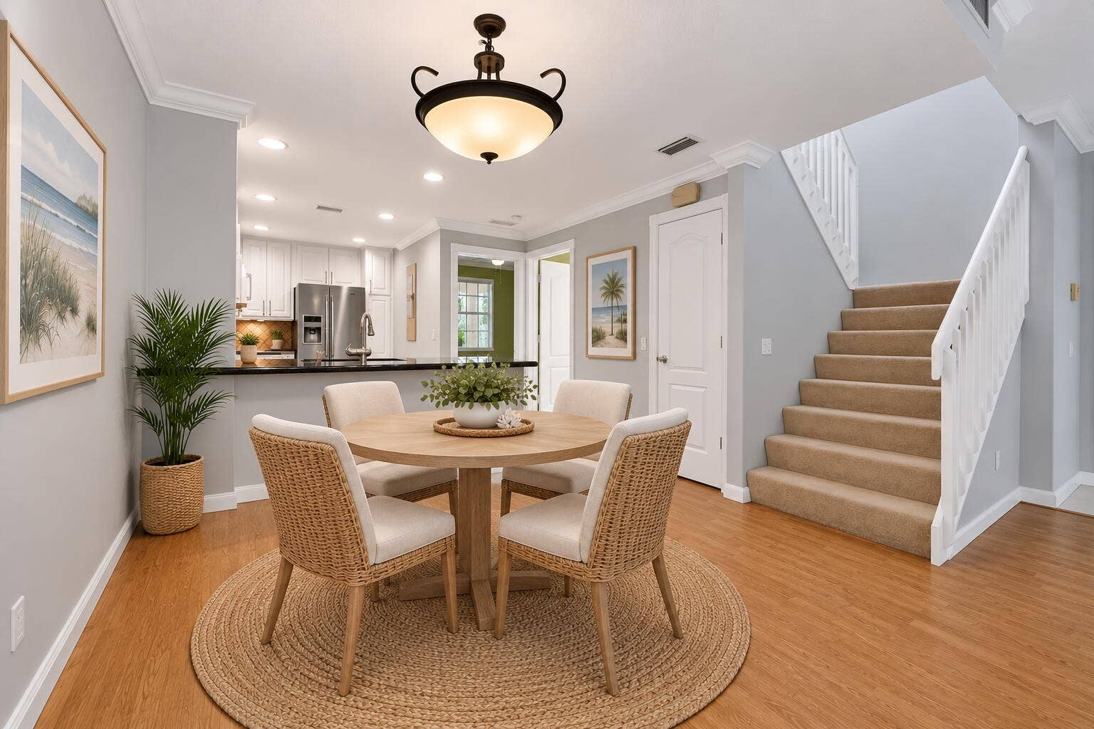 3846 Greenway Drive, Jupiter, FL 33458 Dining area virtually staged
