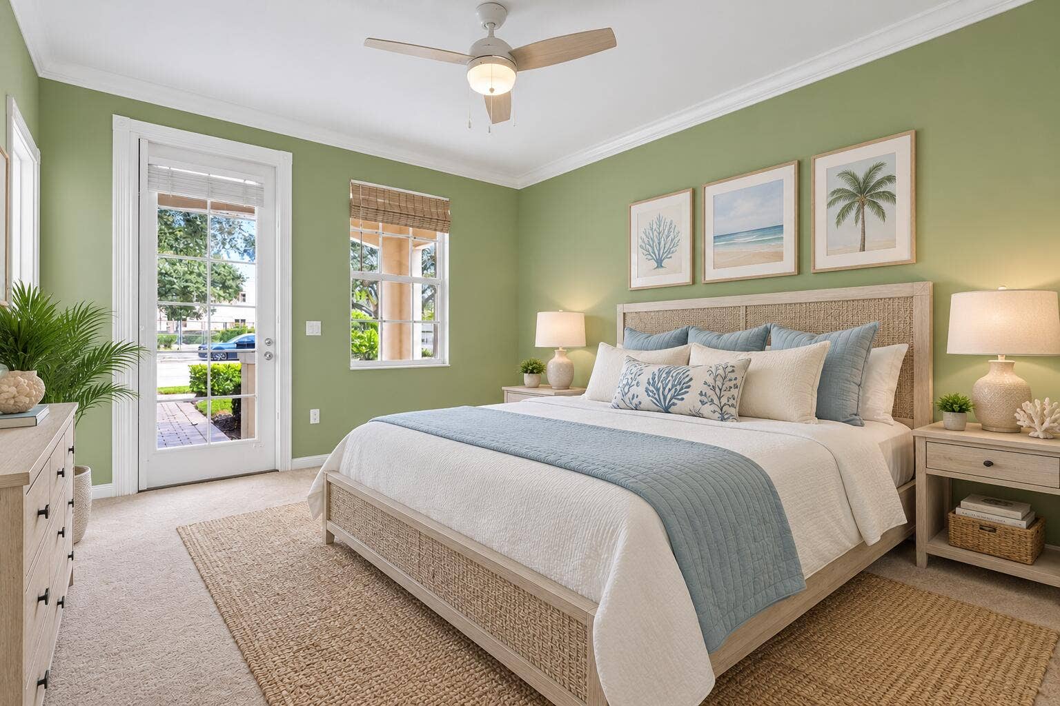 3846 Greenway Drive, Jupiter, FL 33458 1st floor bedroom staged