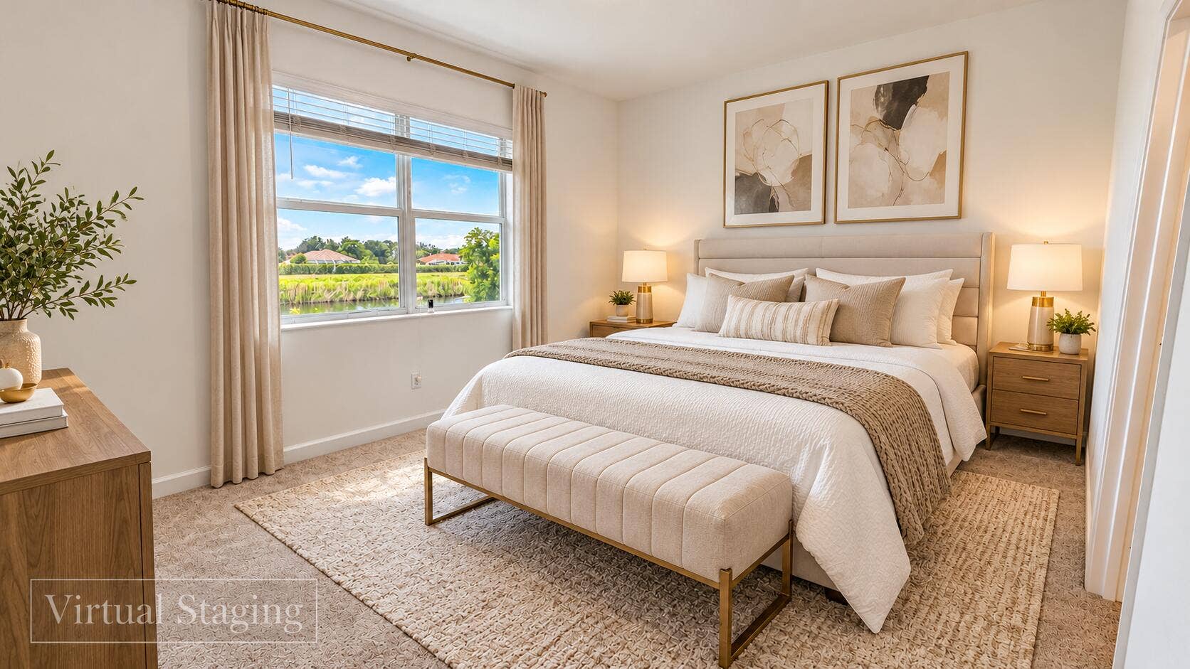 636 SE Lake Falls Street, Port St Lucie, FL 34984 Warm Neutral Modern Bedroom