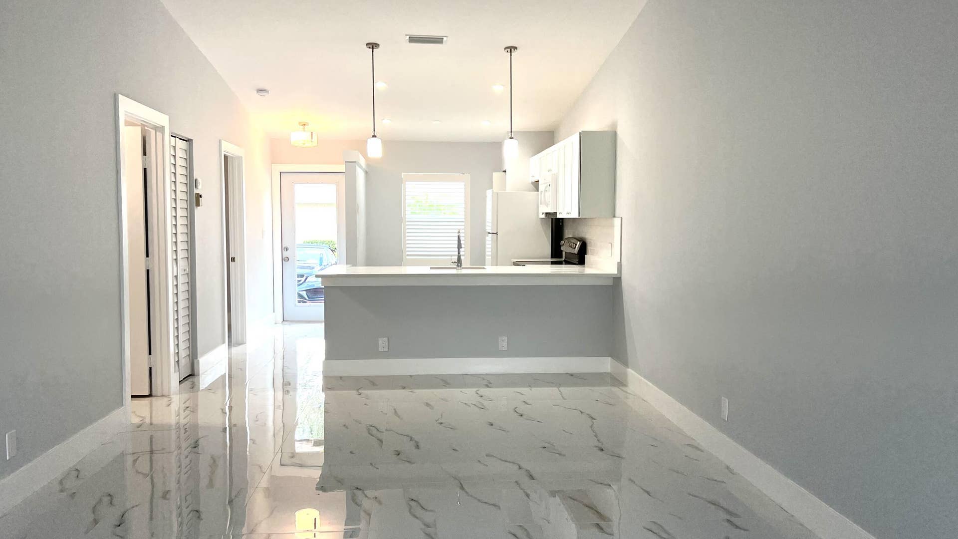 8743 RHEIMS Road, #B, Boca Raton, Boca Raton, FL 33496 View from living area to open kitchen