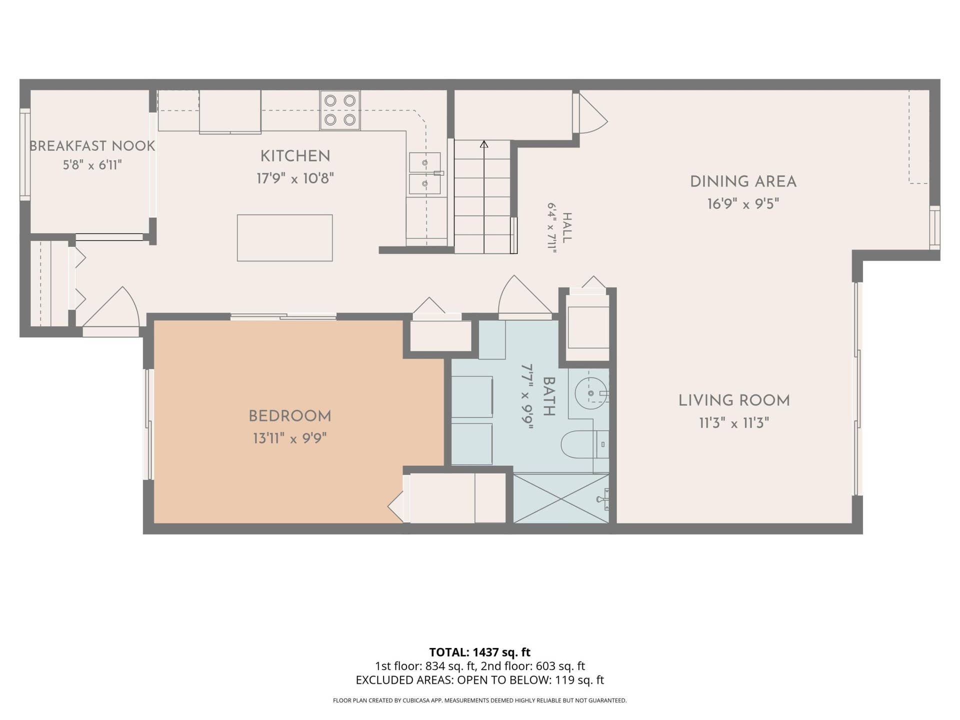 7780 NW 79TH Avenue, #F2, Tamarac, FL 33321 2D Floor plan for 7780 Northwest 79th Av