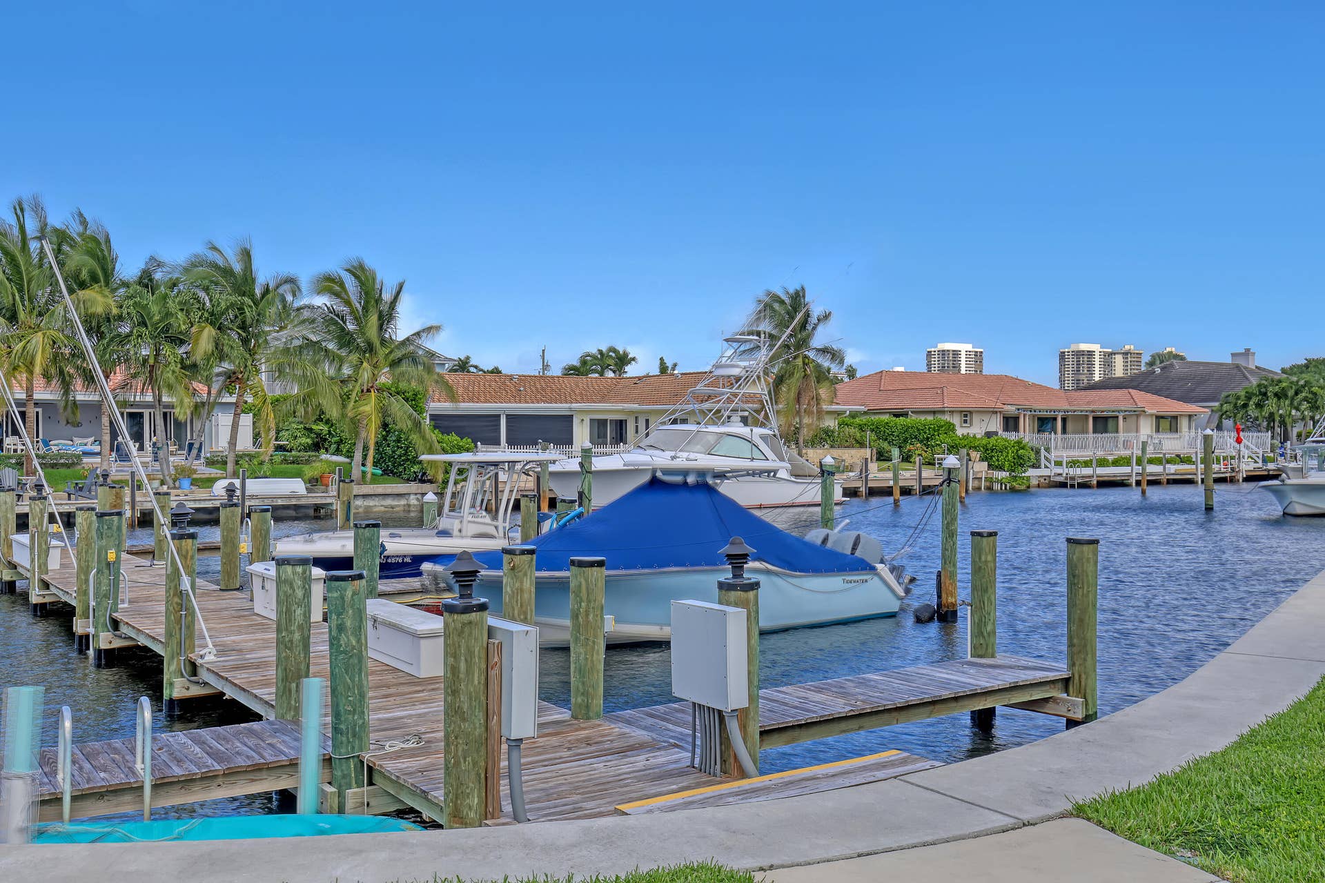 1030 SUGAR SANDS Boulevard, #372, Singer Island, FL 33404 the boat slip is the one with the blue cover on the boat