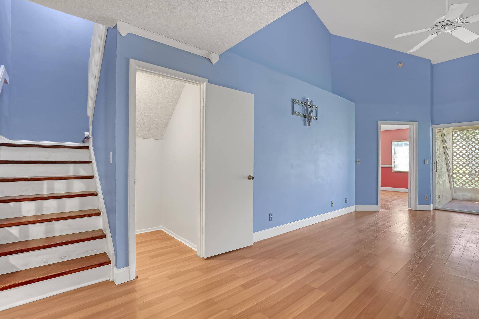 extra storage next to stairs