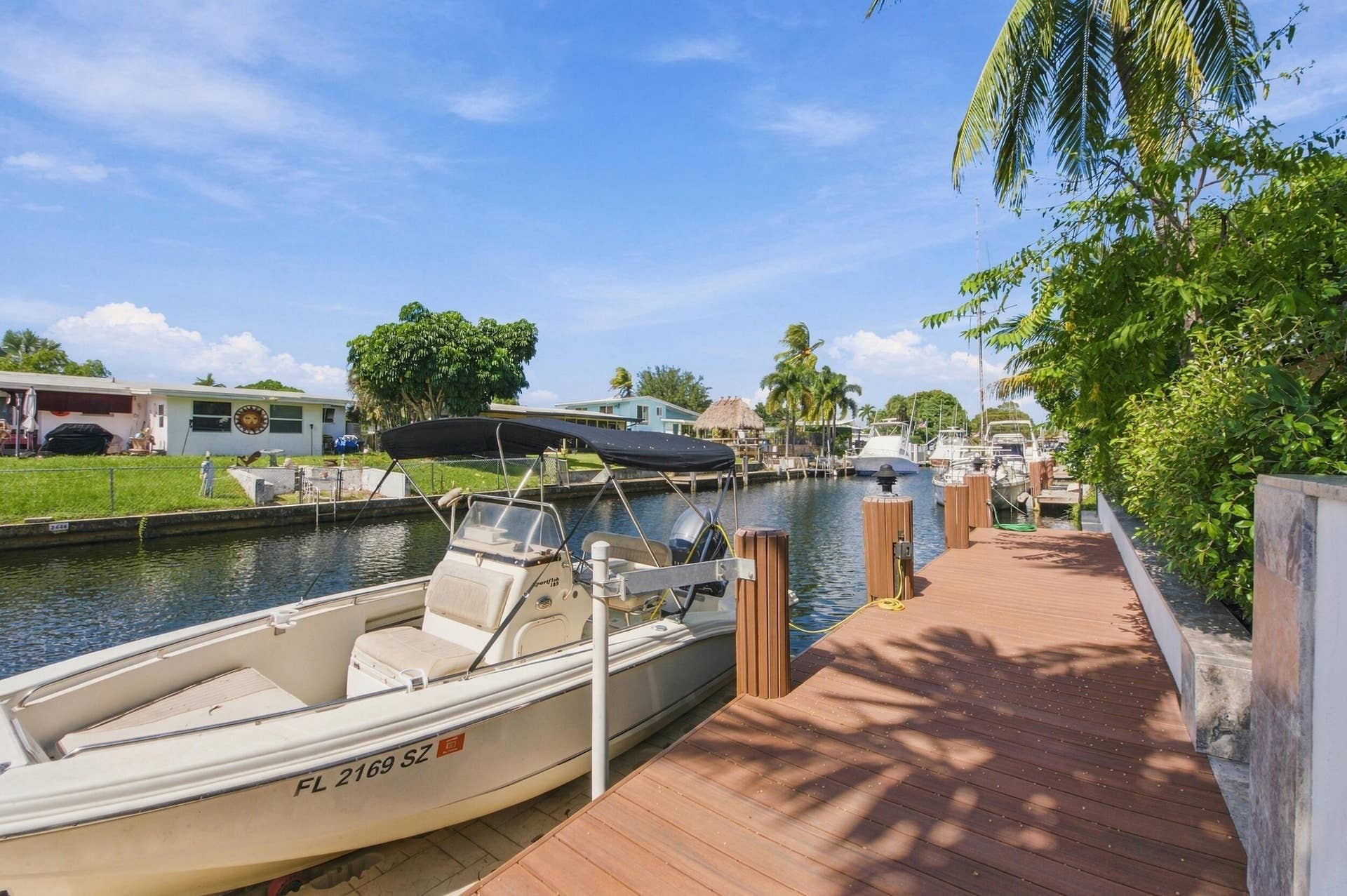 2449 KEY LARGO Lane, Fort Lauderdale, FL 33312 Private canalfront dock featuring composite decking and structural pilings