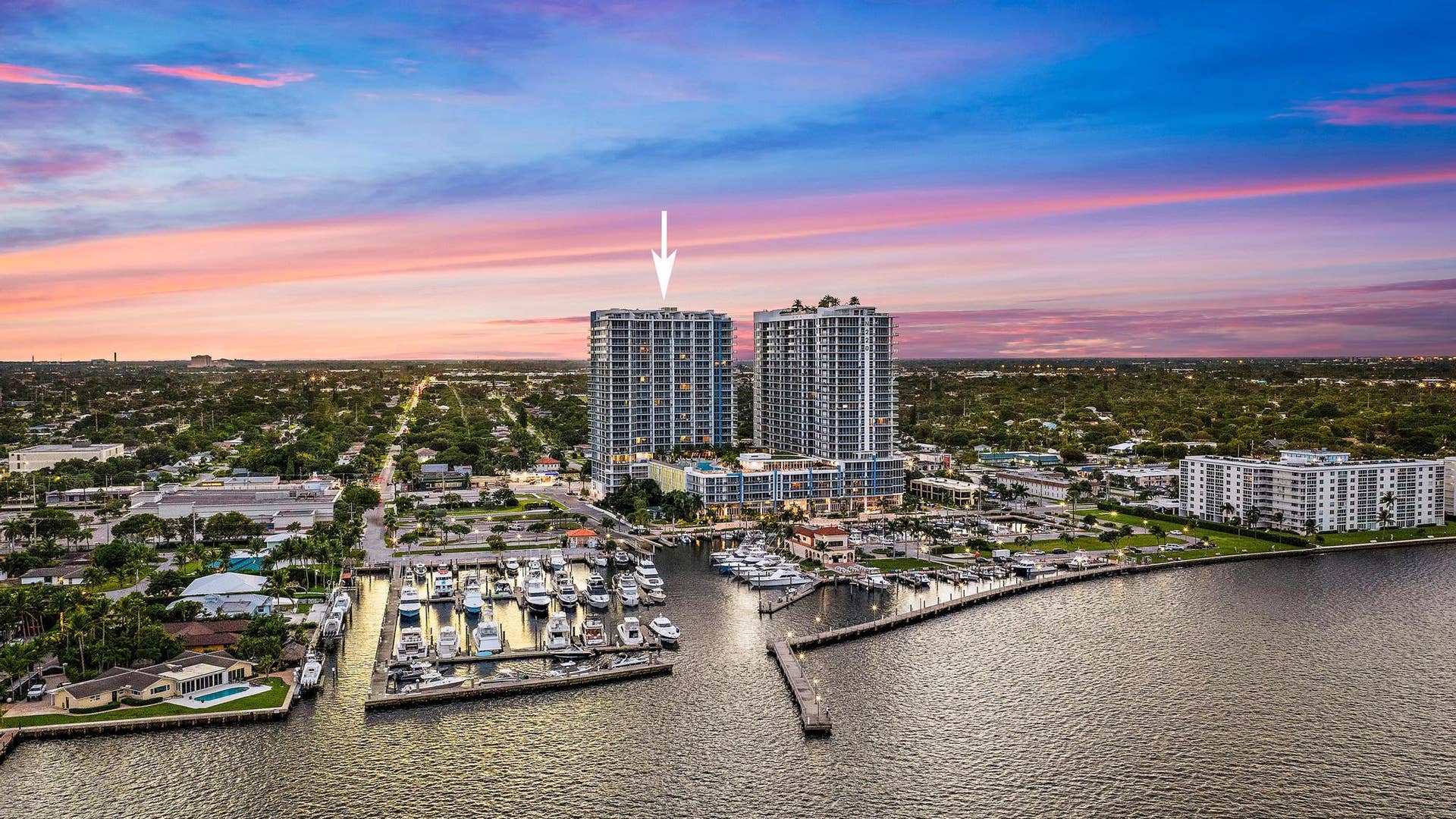 220 Lake Shore Drive, #1802, Lake Park, FL 33403 Aerial View Nautilus 220