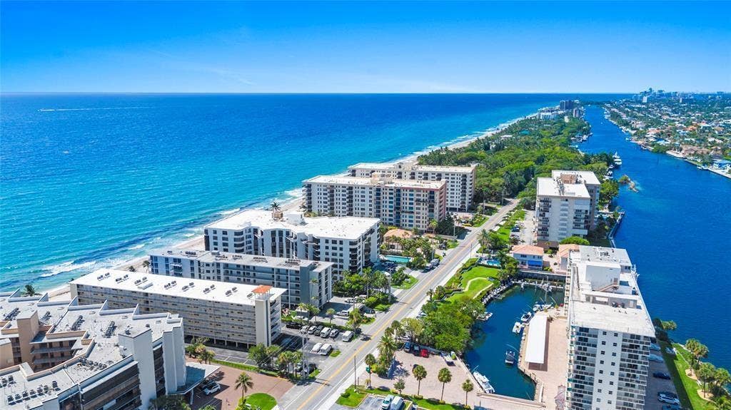 1161 HILLSBORO MILE, #305, Hillsboro Beach, FL 33062 AERIAL VIEW