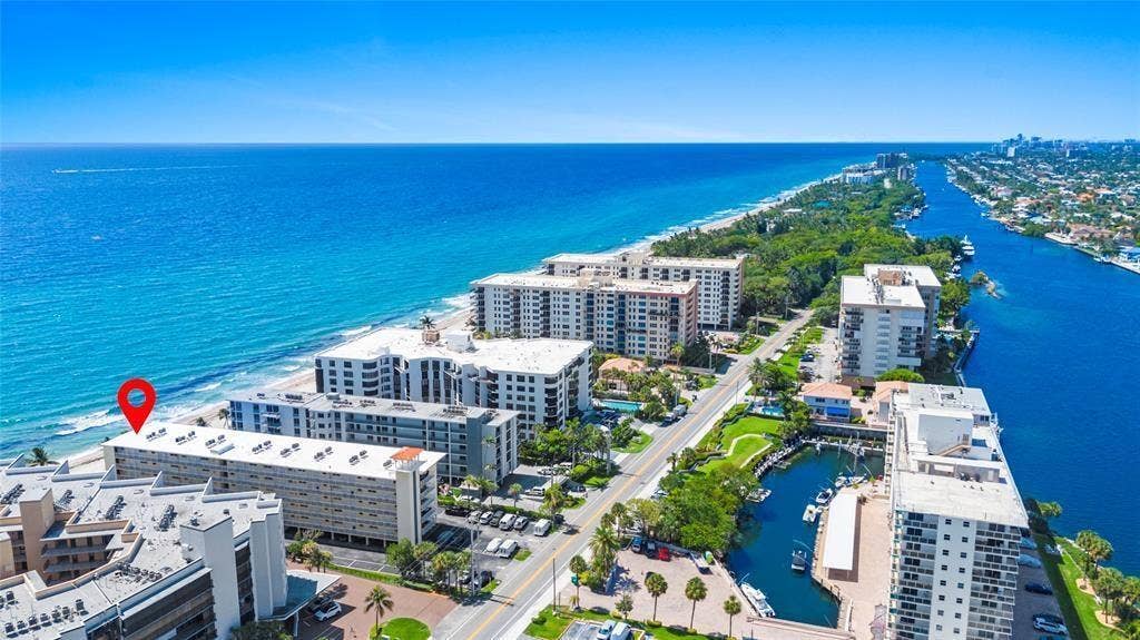1161 HILLSBORO MILE, #305, Hillsboro Beach, FL 33062 AERIAL VIEW