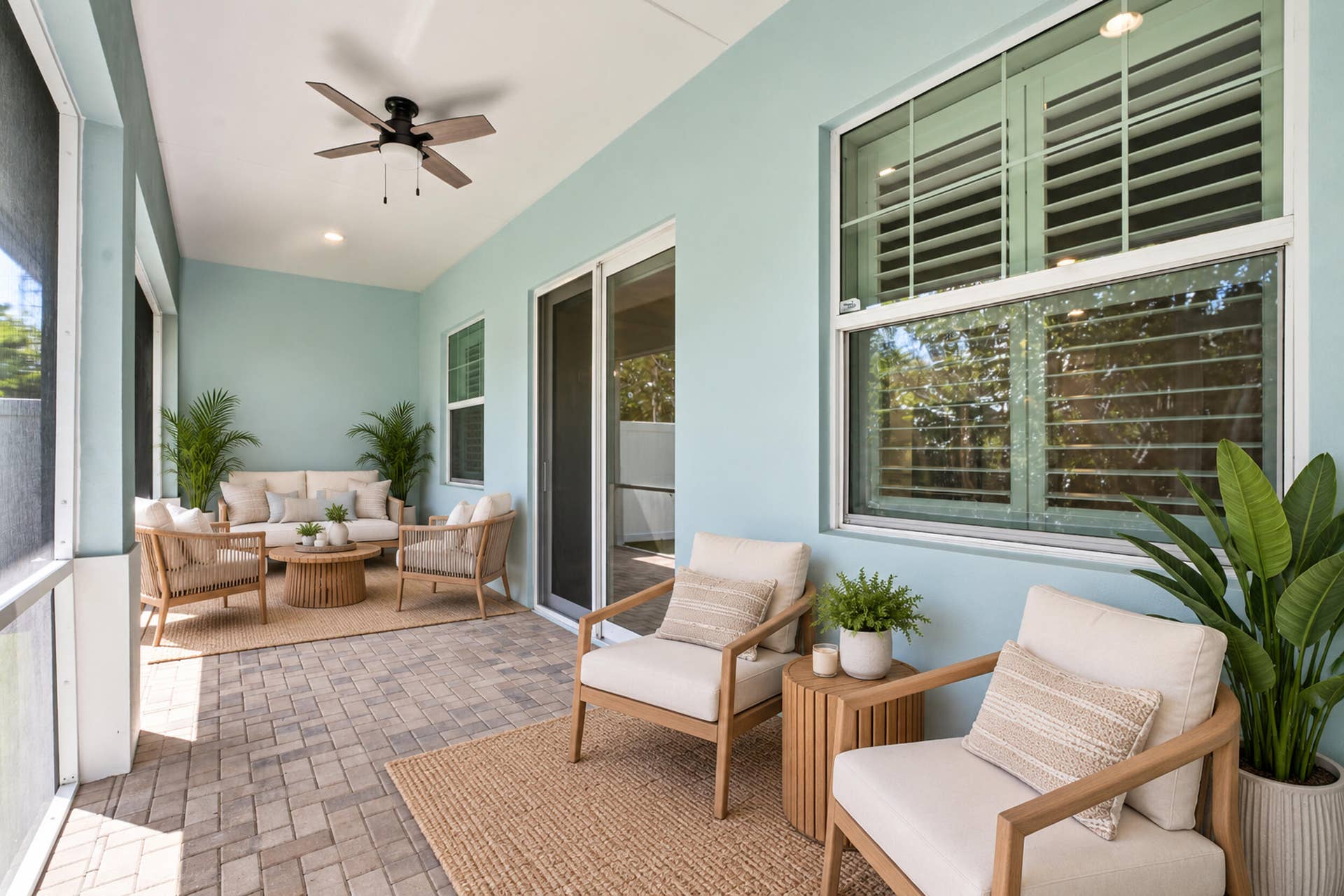 Screened in back patio