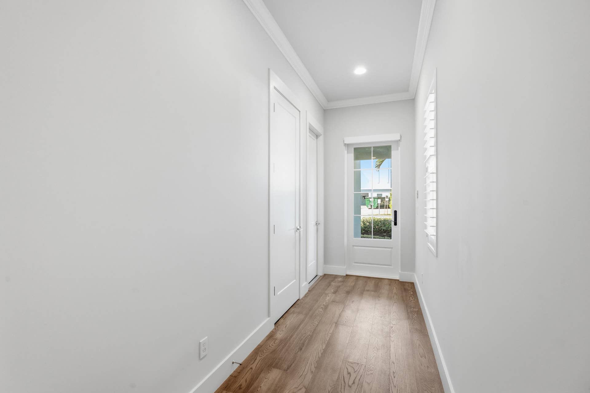 Front entryway and garage access