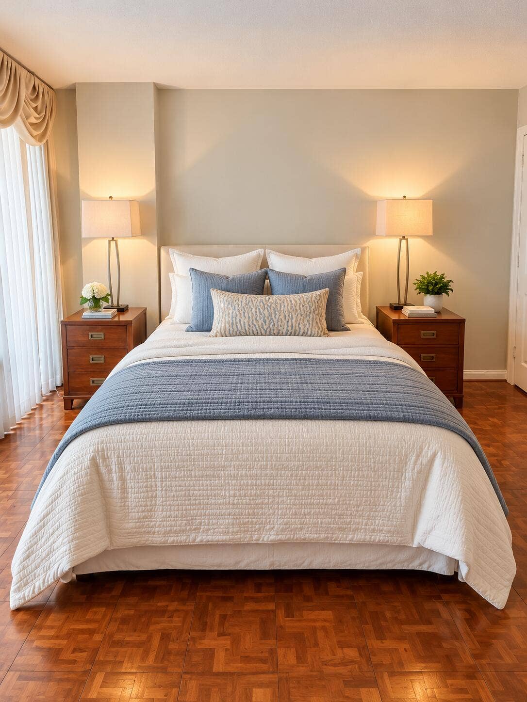 1200 S Ocean Boulevard, #11E, Boca Raton, FL 33432 guest bedroom staged