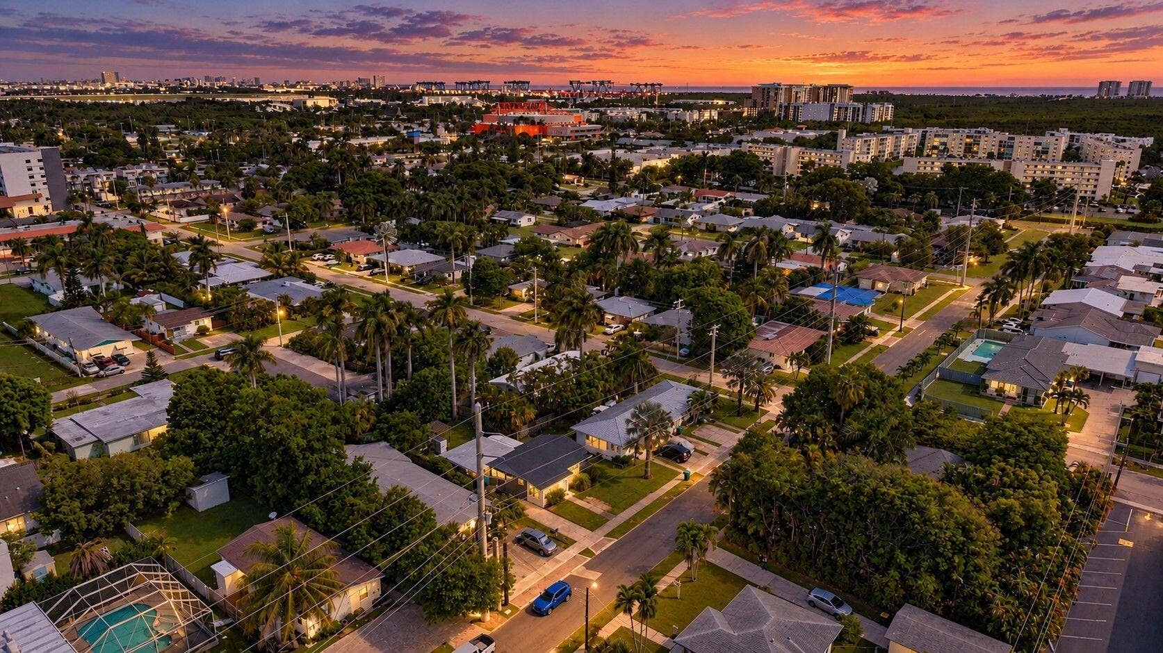 115 SE 2ND Street, #1, Dania Beach, FL 33004 1-web-or-mls-Aerial Twilight