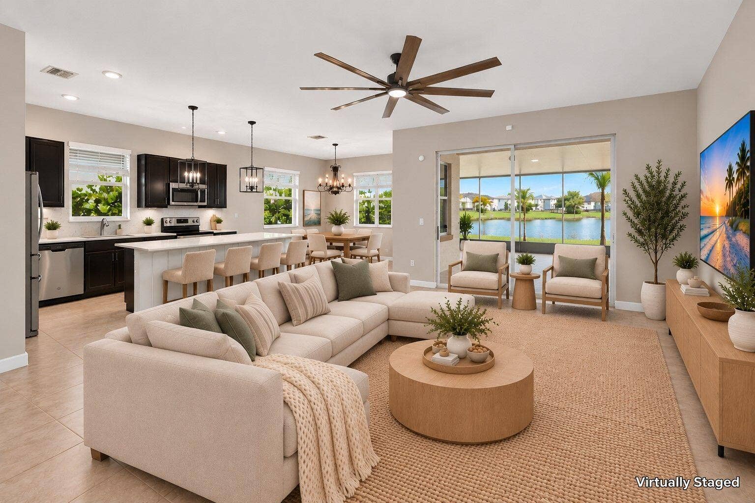 8410 NW GREENBANK Circle, Port St Lucie, FL 34987 17-web-or-mls-Living Room Virtually Stag