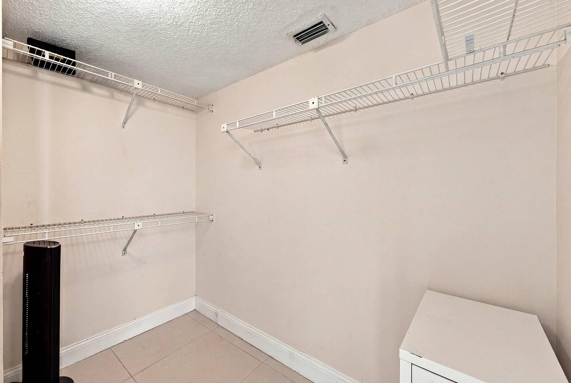 Walk in closet in the Primary