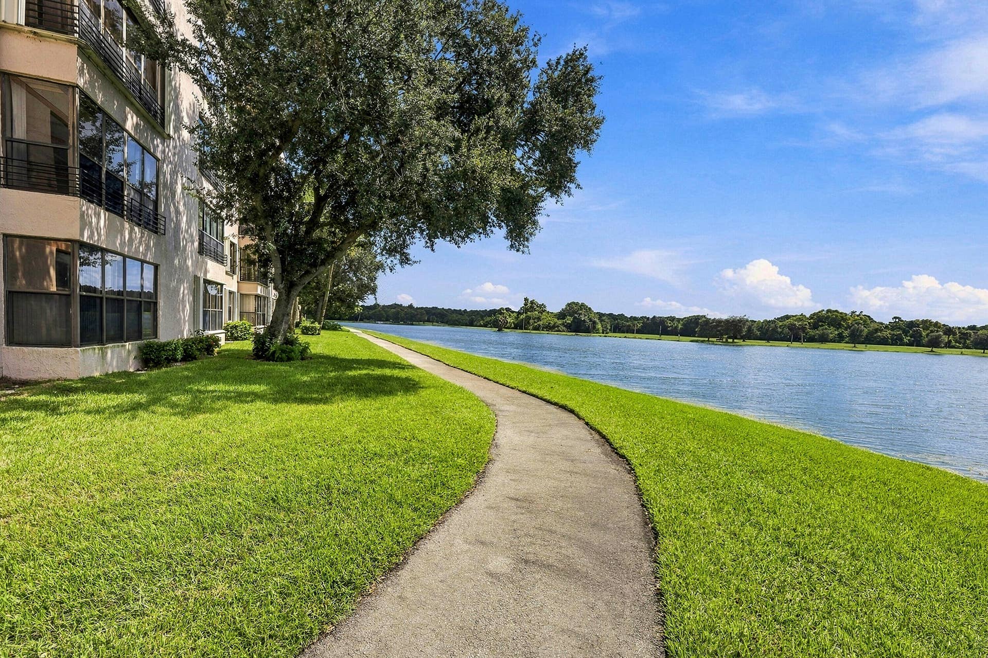 Walking paths around the water views